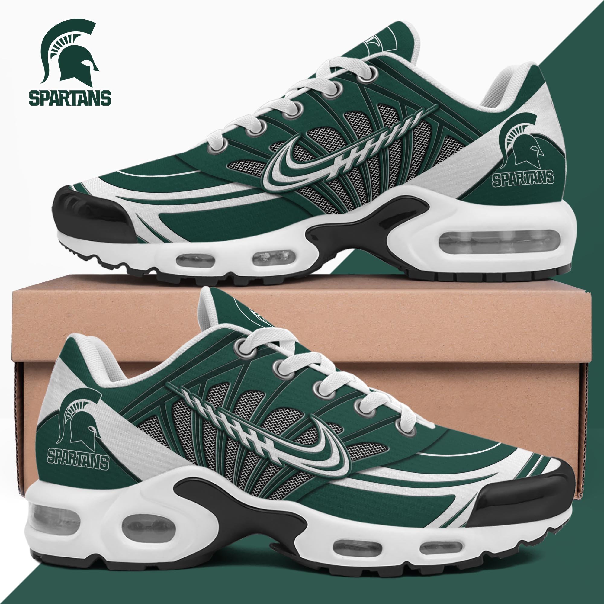 michigan state spartans tn shoes 2026 version custom name 135 4392