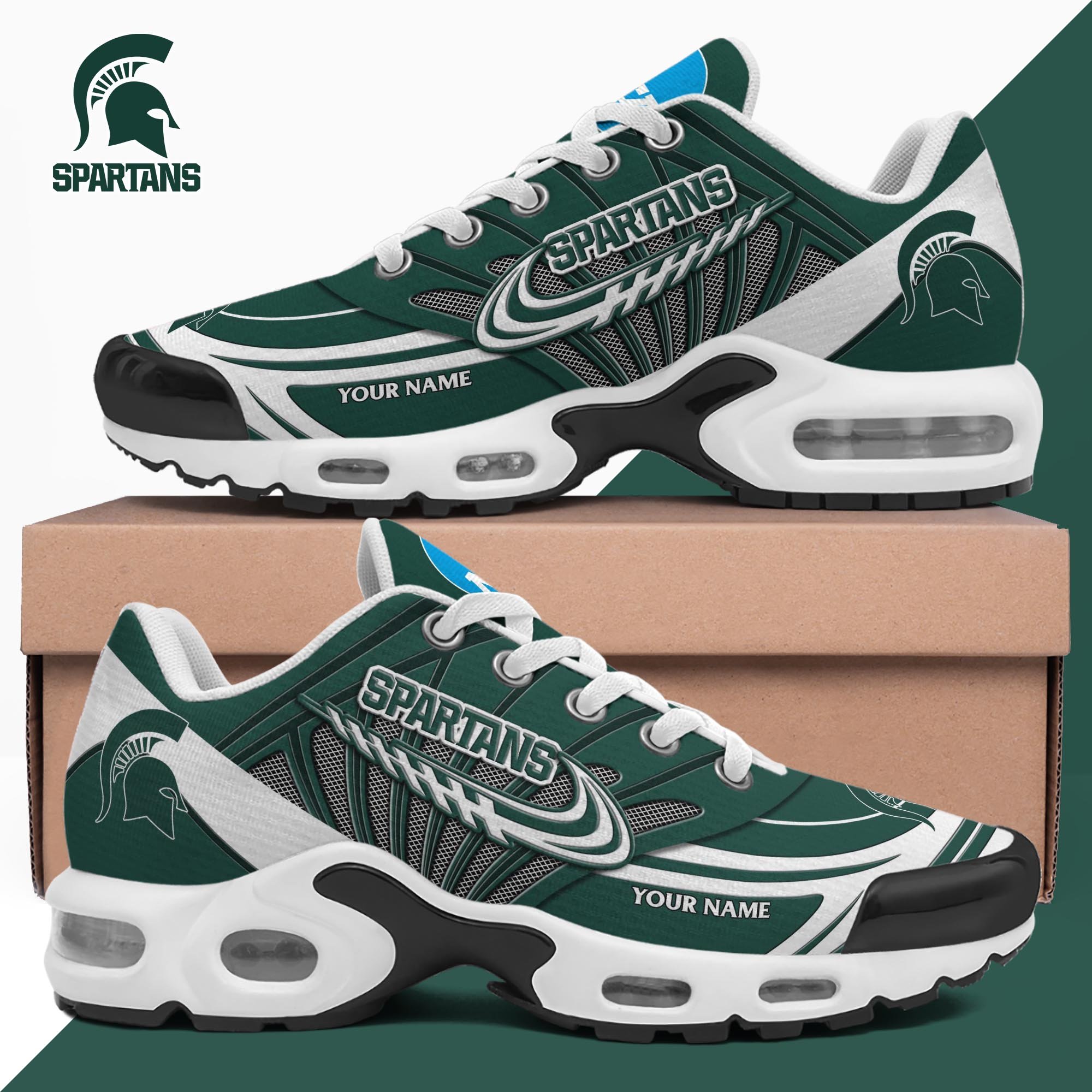 michigan state spartans tn shoes 2026 version custom your name 3929 7z1mh