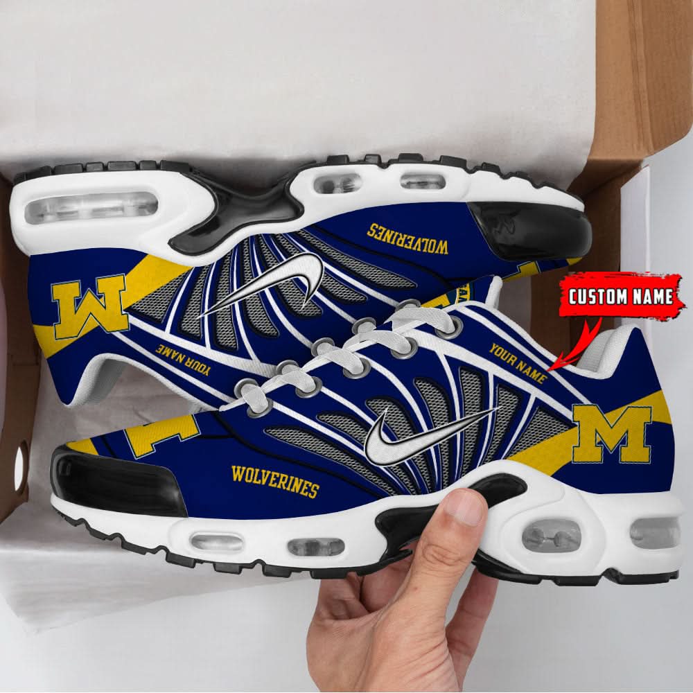 michigan wolverines air max plus shoes 9588 bdjyh