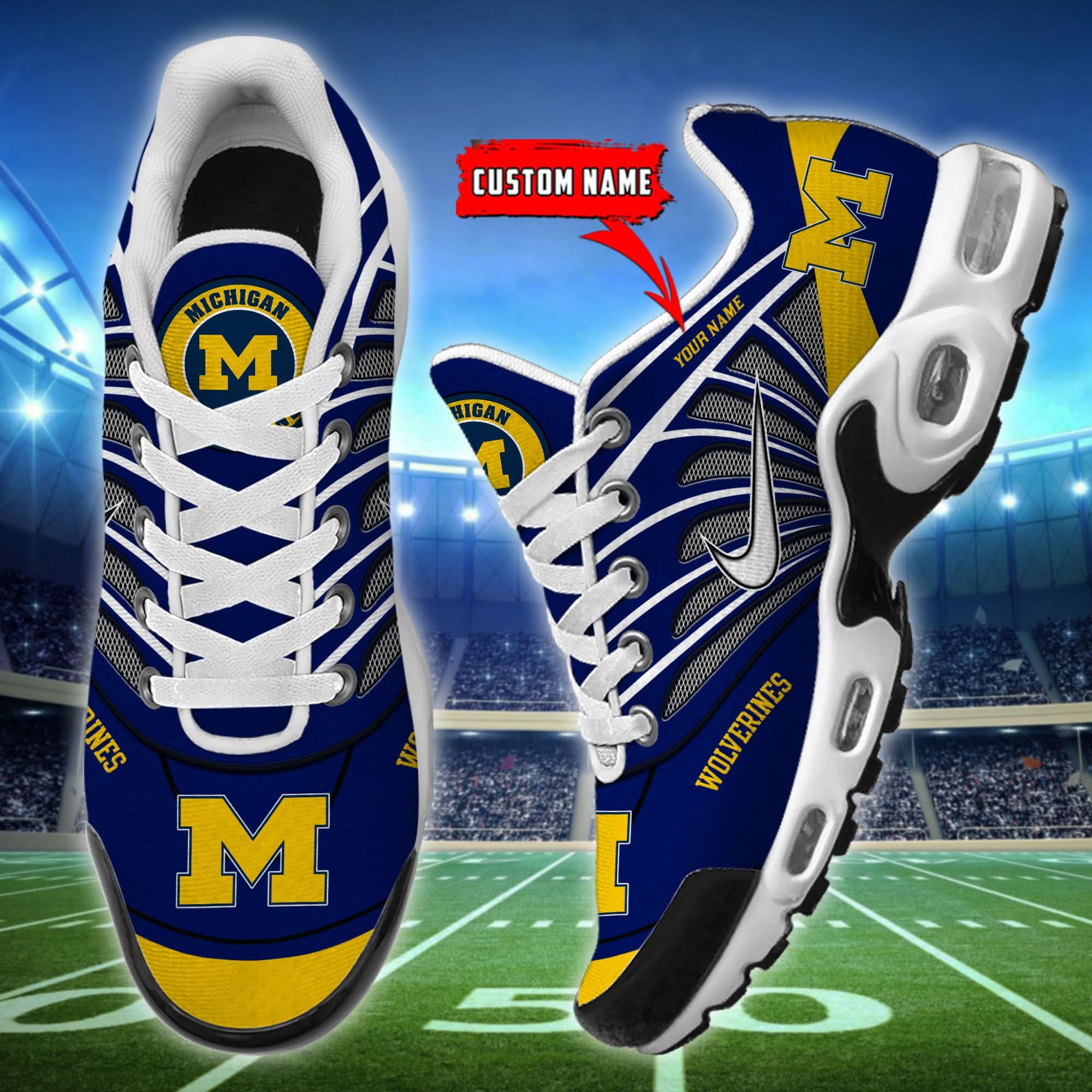 michigan wolverines air max plus shoes limited 7737 4tfcf