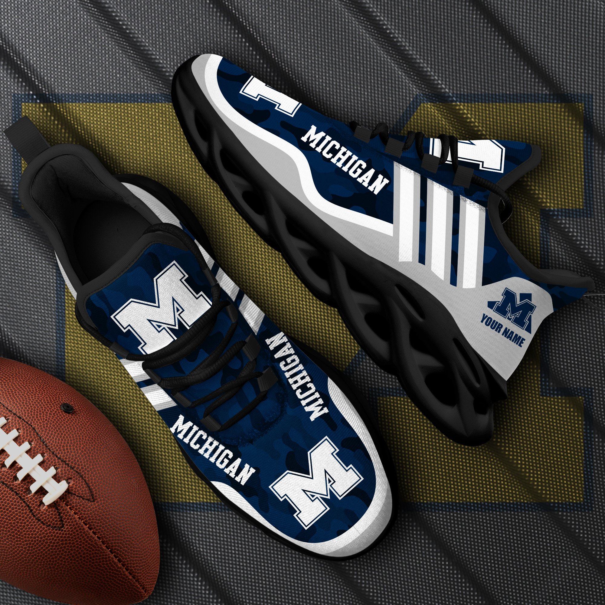 michigan wolverines black max soul shoes 2026 versions custom name 466 2047
