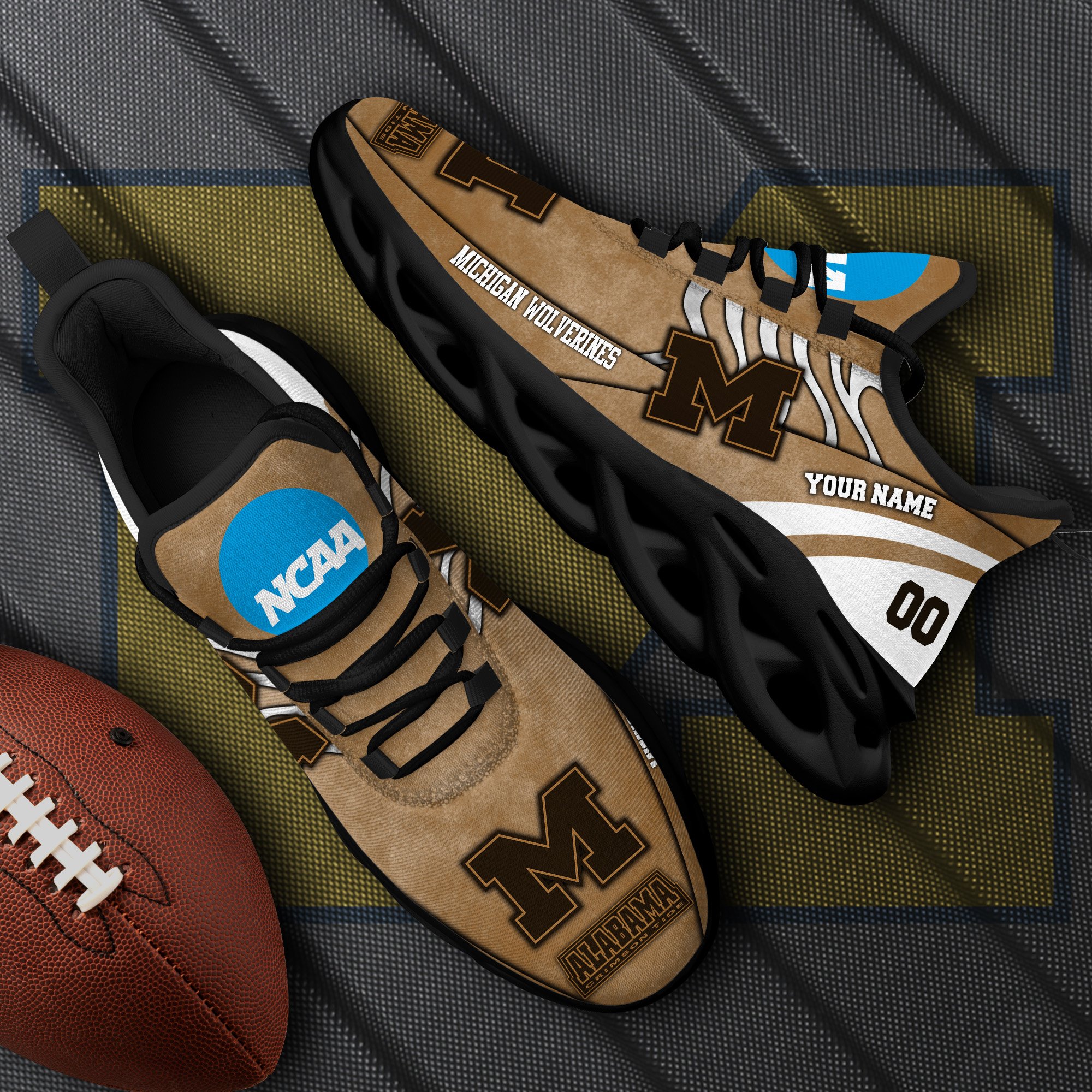 michigan wolverines black max soul shoes 2026 versions custom your name and number 312 8363 hr3gs