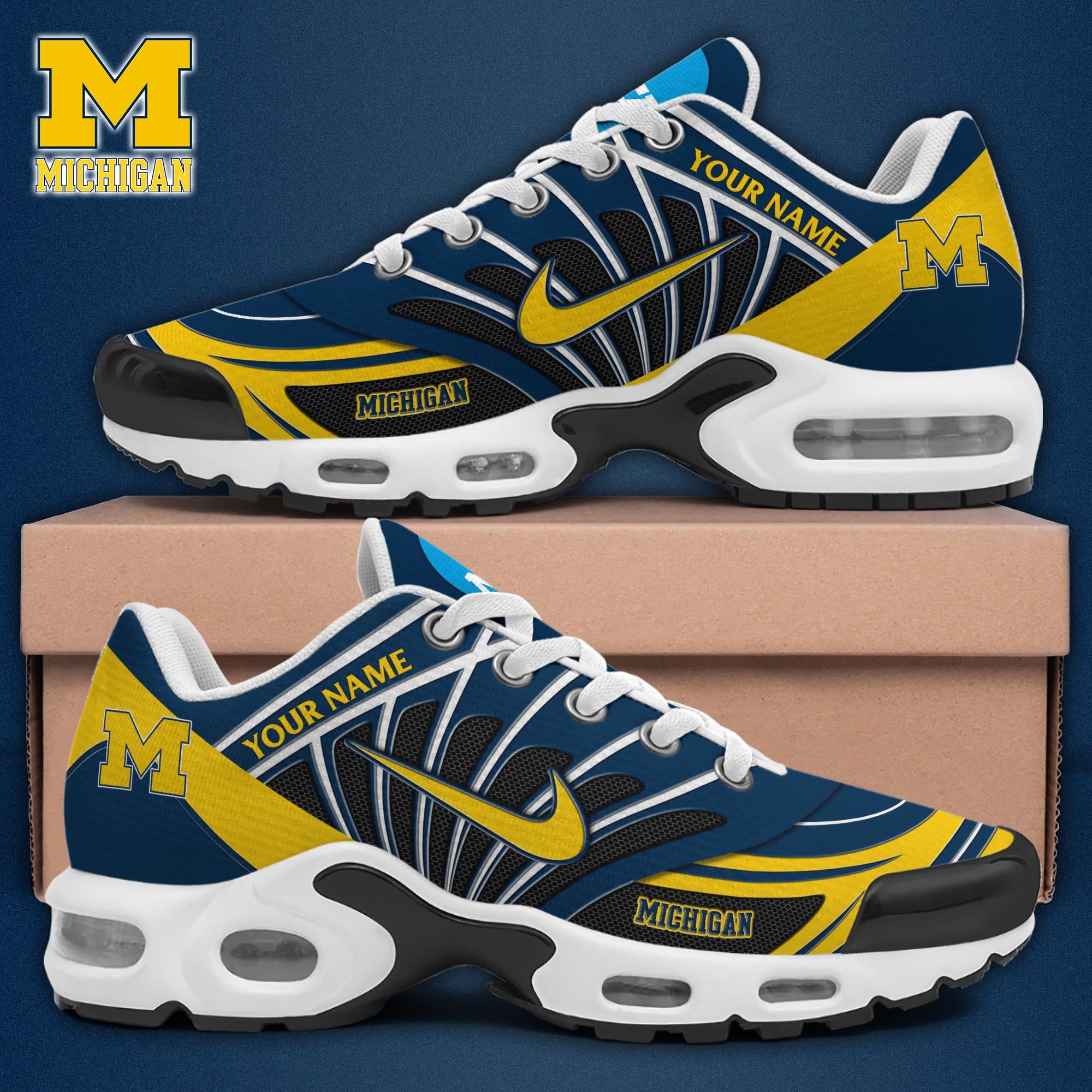 michigan wolverines tn shoes 2026 version custom name 6228 iilsb