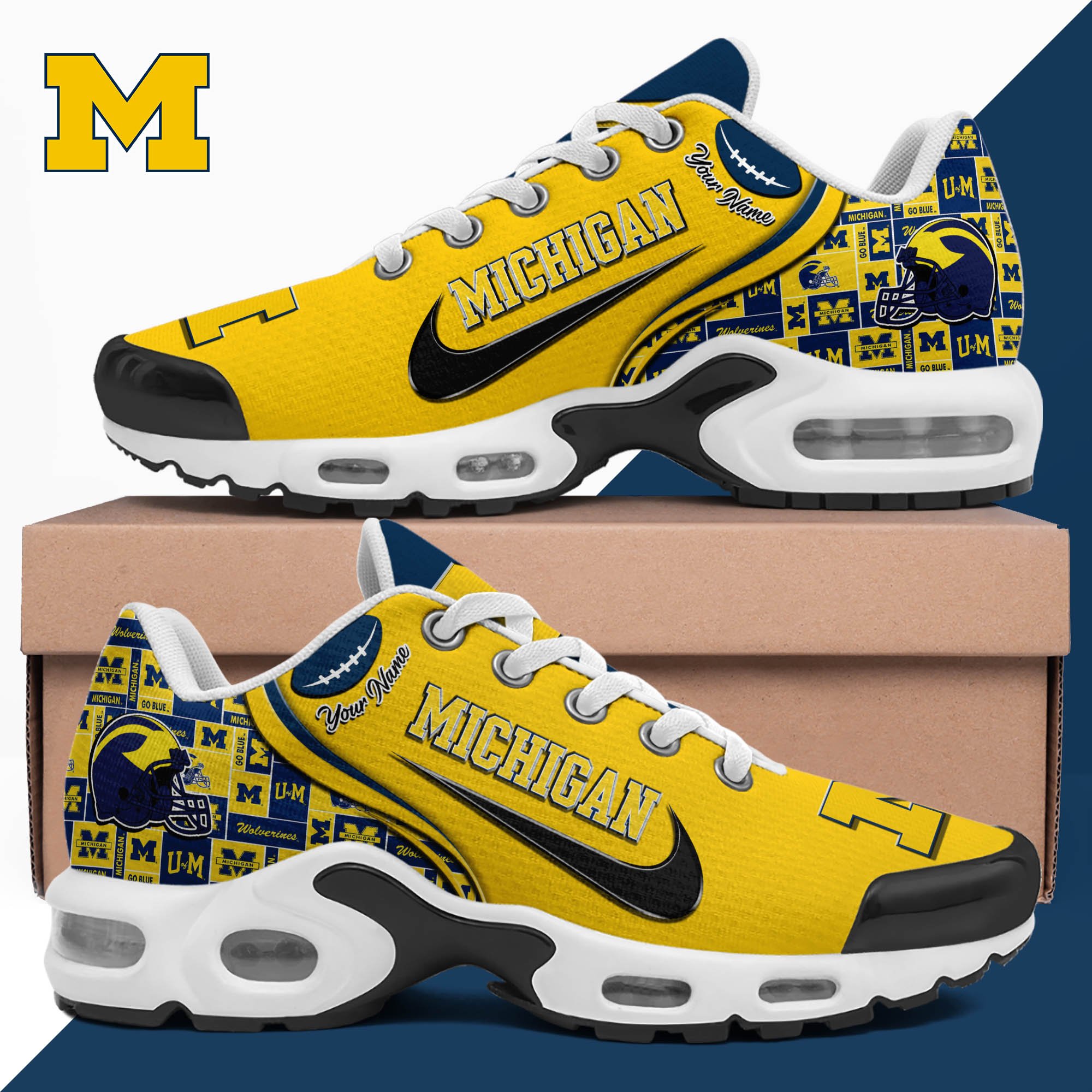 michigan wolverines tn shoes 2026 version custom your name 499 2230 swskc