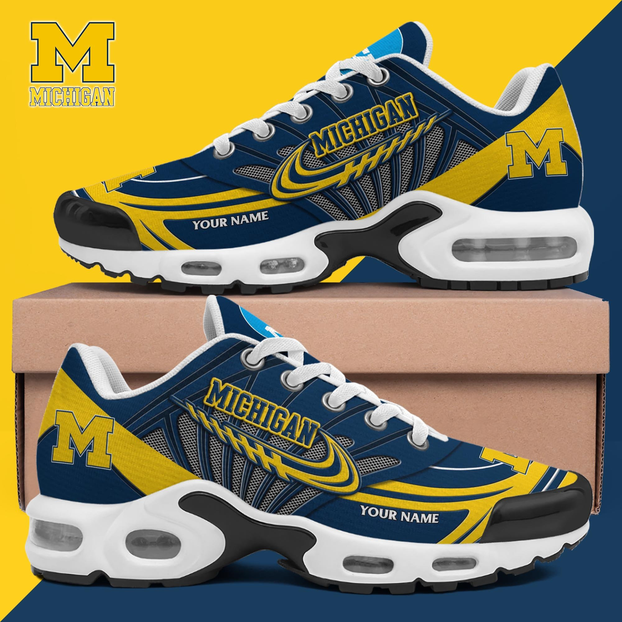 michigan wolverines tn shoes 2026 version custom your name 594 2585 tkbsk