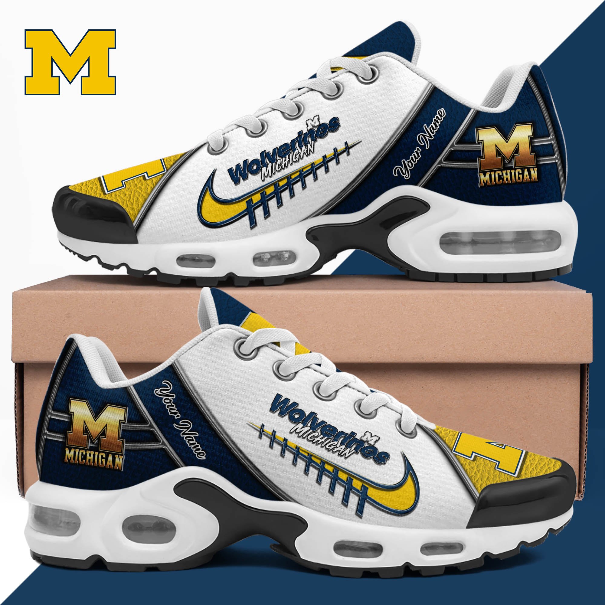 michigan wolverines tn shoes 2026 version custom your name football team shoes 516 8718 sqfaz
