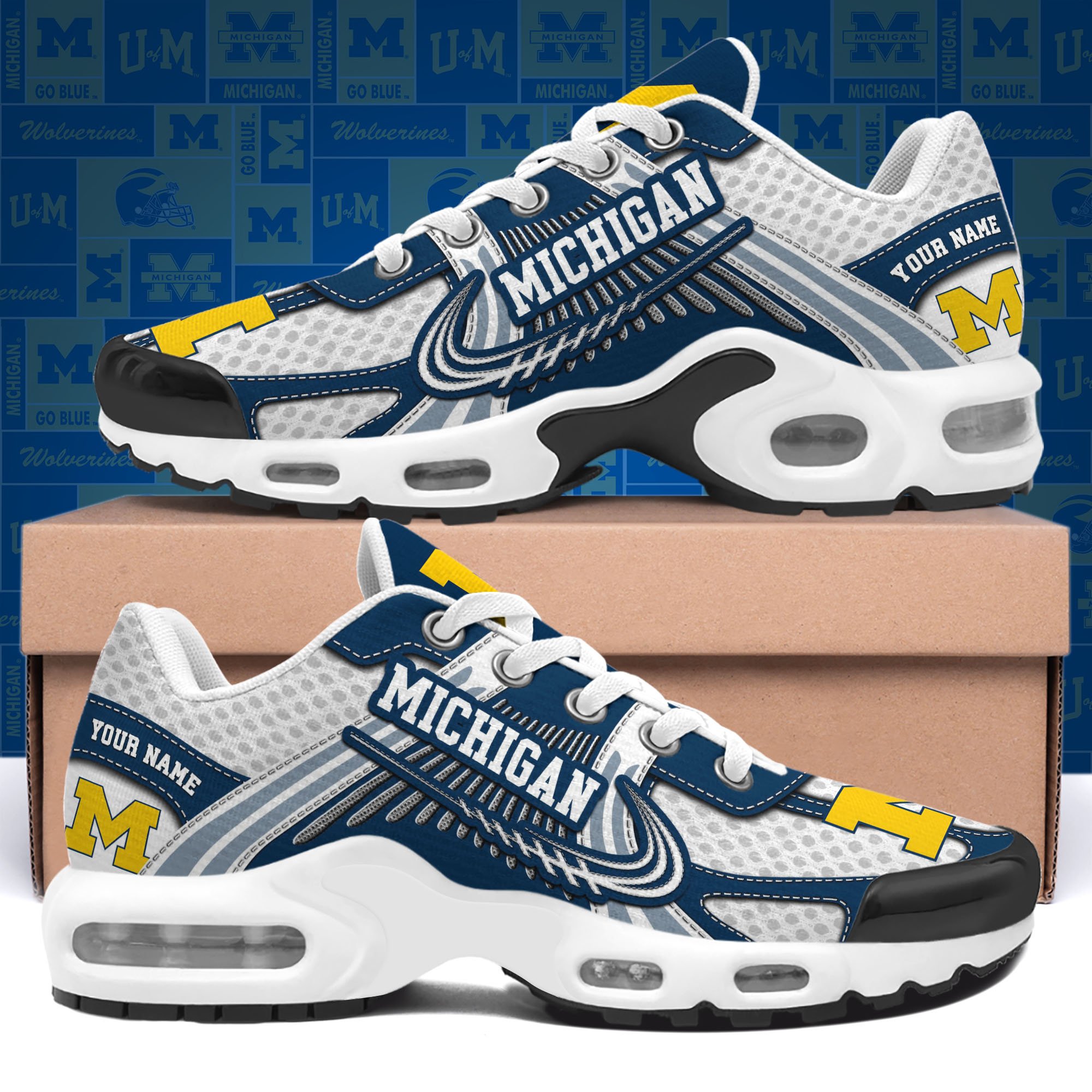 michigan wolverines tn shoes custom your name sport shoes 8473 actbg