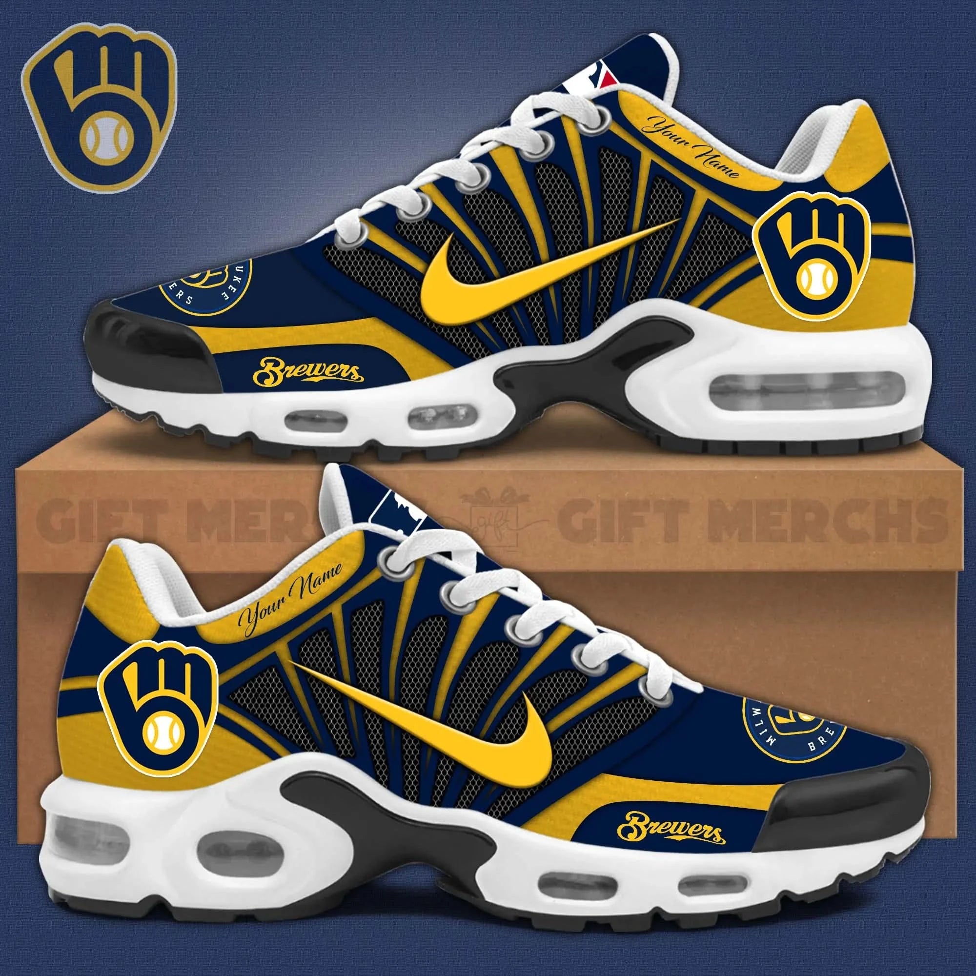 Milwaukee Brewers Customized Premium Sport Shoes