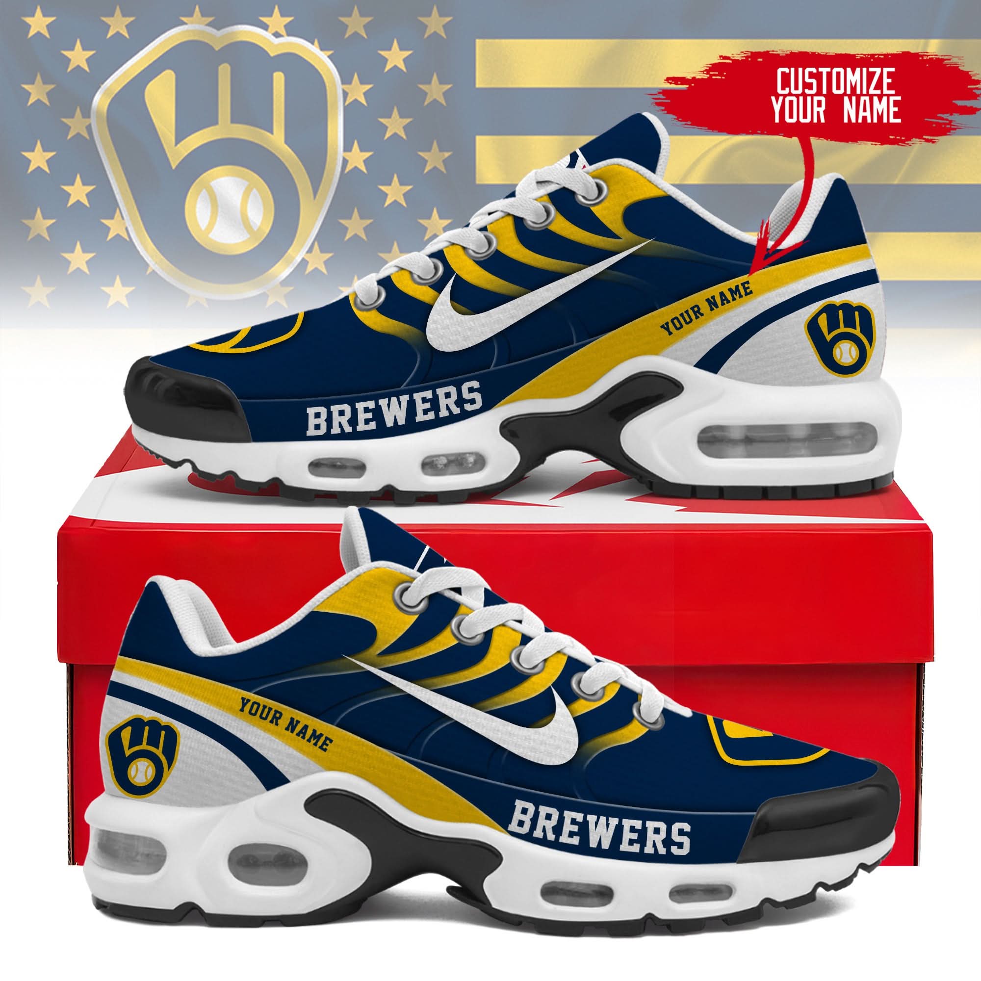 milwaukee brewers personalized air max shoes 300525 2393 enoec