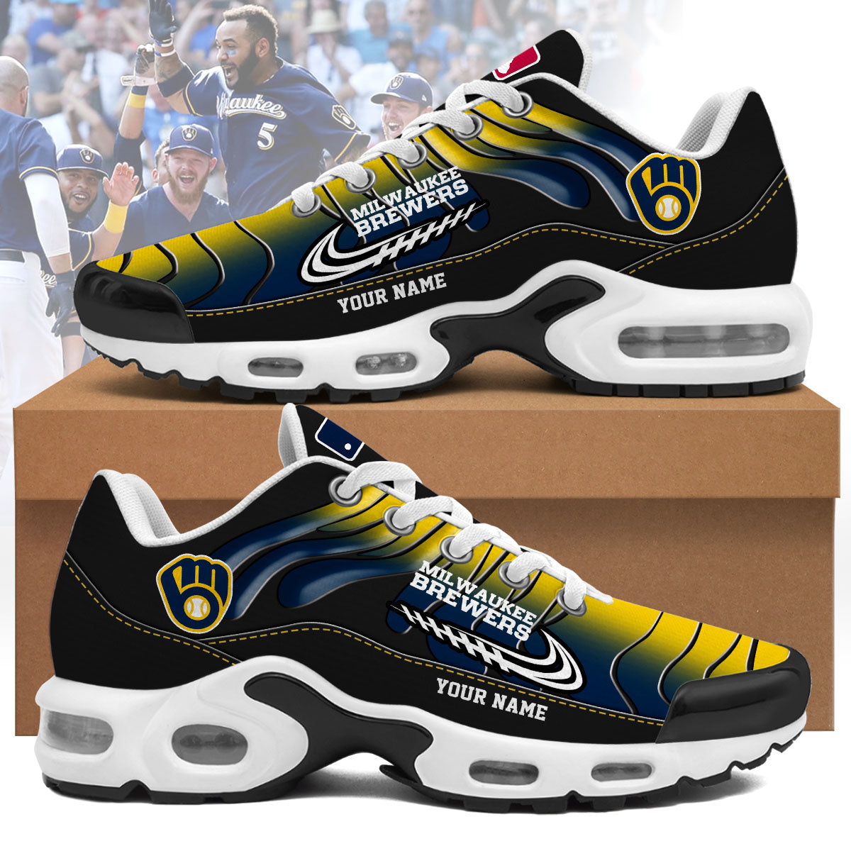milwaukee brewers personalized air max shoes 4153 pp8kj