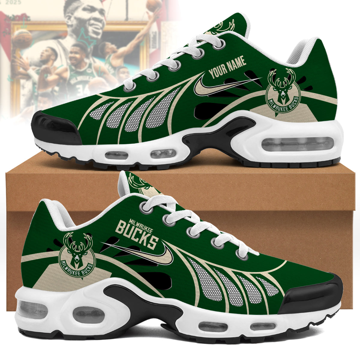 milwaukee bucks personalized air max shoes 5031 dg0sc