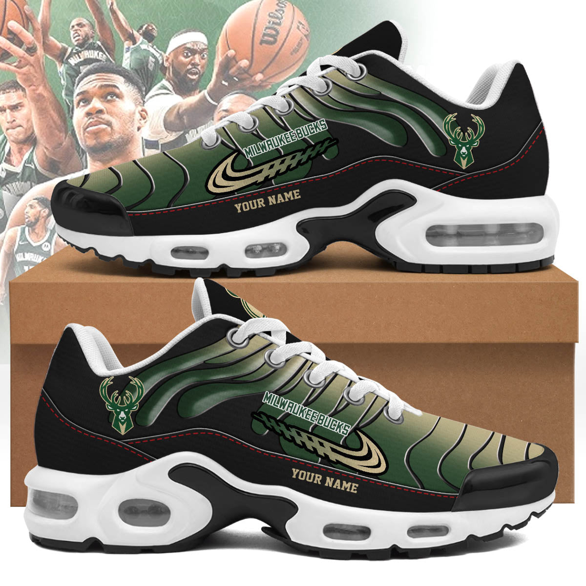 milwaukee bucks personalized air max shoes 9593 nrbrr