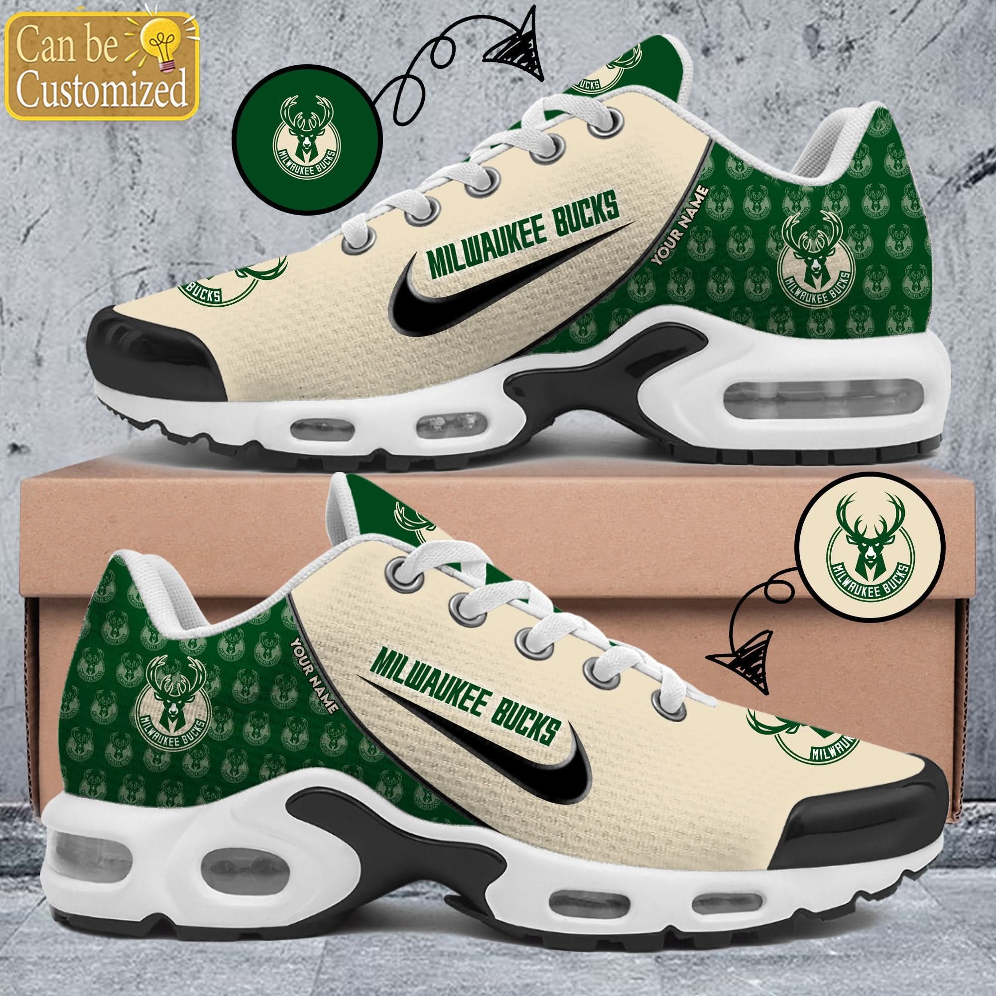 milwaukee bucks premium a951 shoes personalized 7198 qvgbj