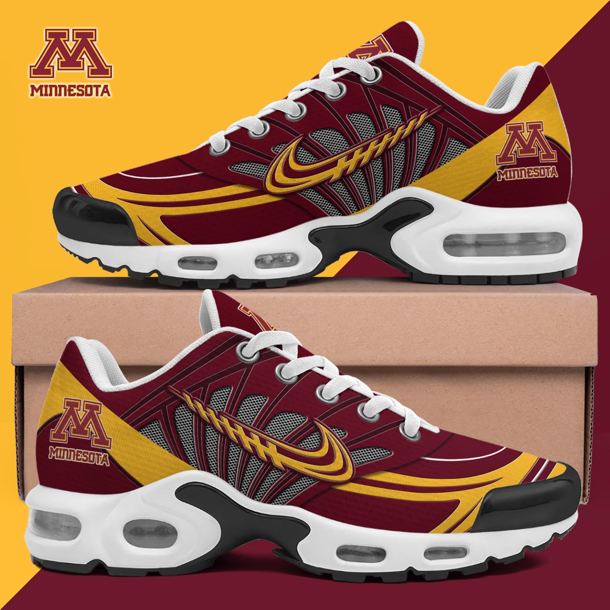 Minnesota Golden Gophers TN Shoes 2026 Version Custom Name 135
