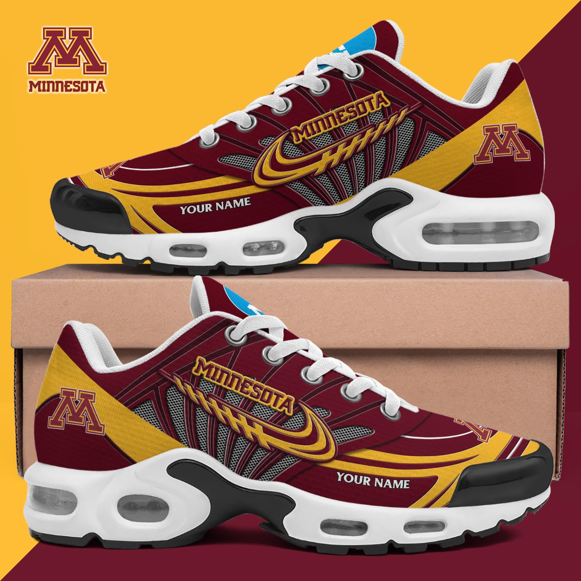 minnesota golden gophers tn shoes 2026 version custom your name 3291 o1wrw