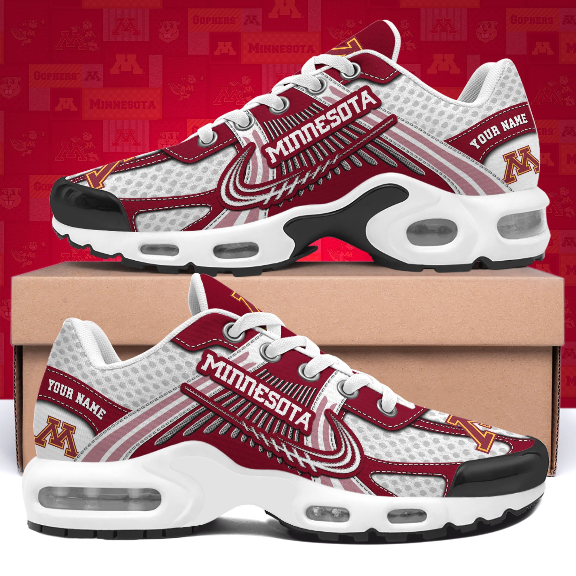 Minnesota Golden Gophers TN Shoes Custom Your Name, Sport Shoes 