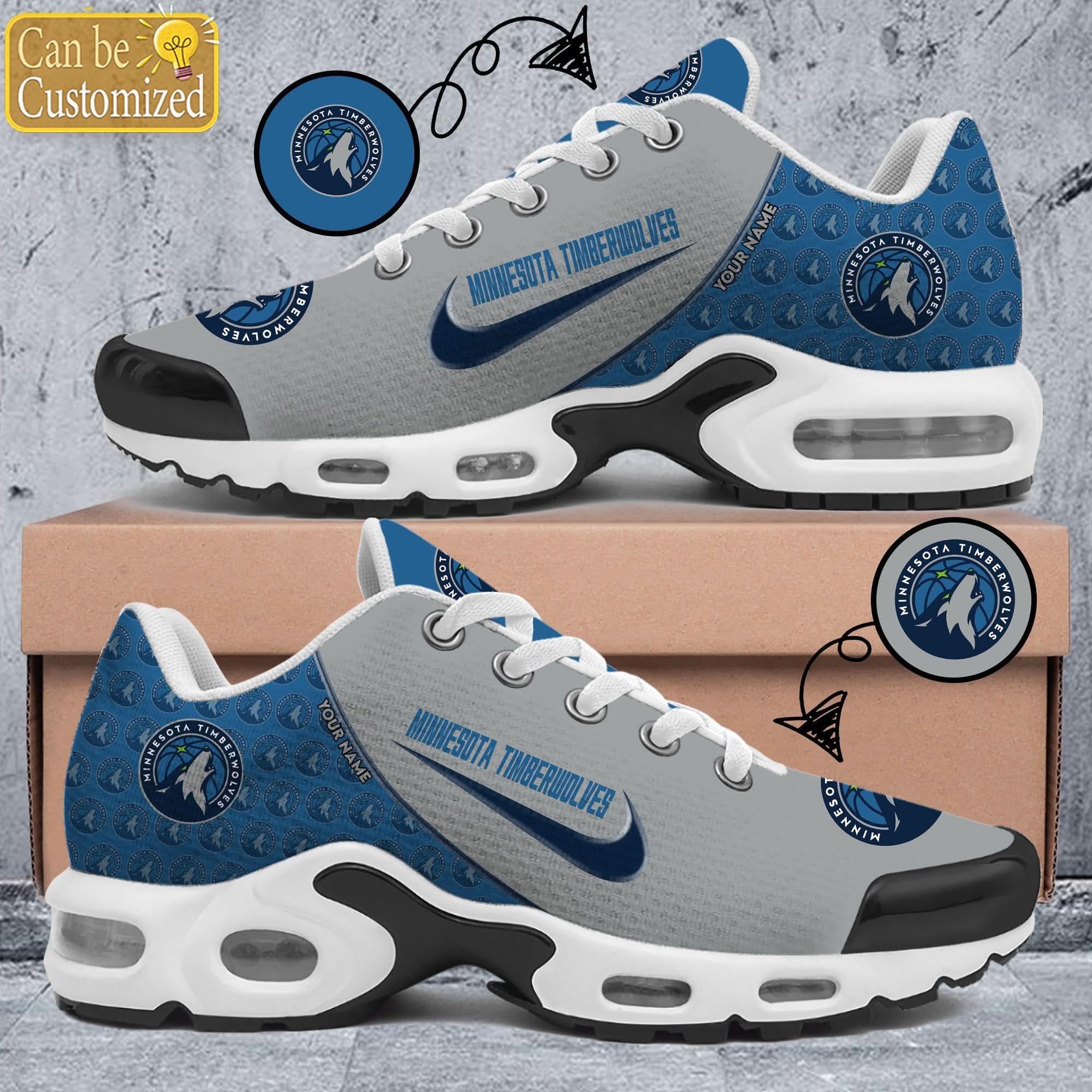 minnesota timberwolves premium a951 limited shoes personalized 3021