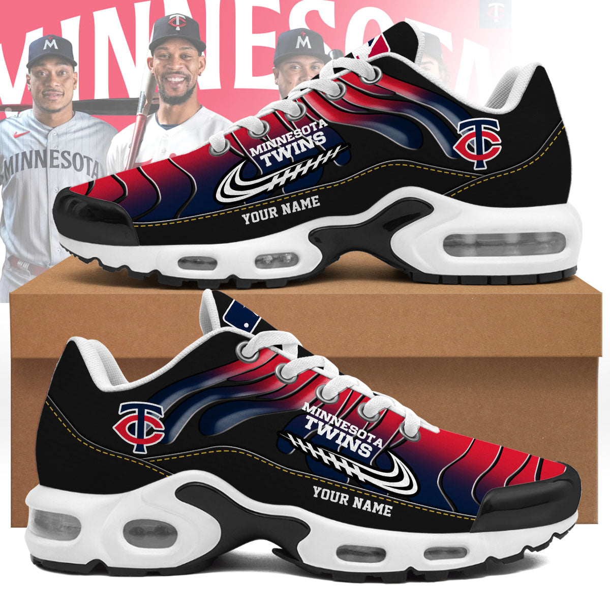 minnesota twins personalized air max shoes 7553 tnytk