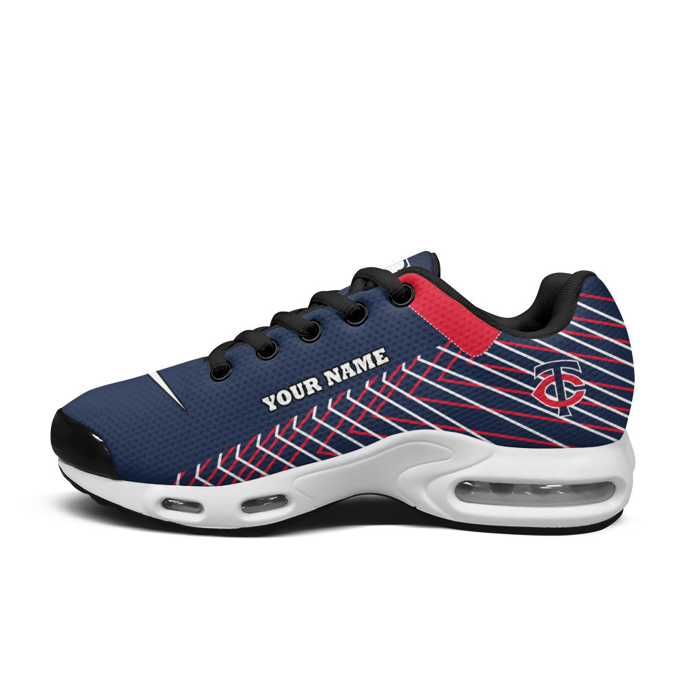 minnesota twins personalized name team colors jagged lines tn air max shoes air cushion sneakers 8837 nzted
