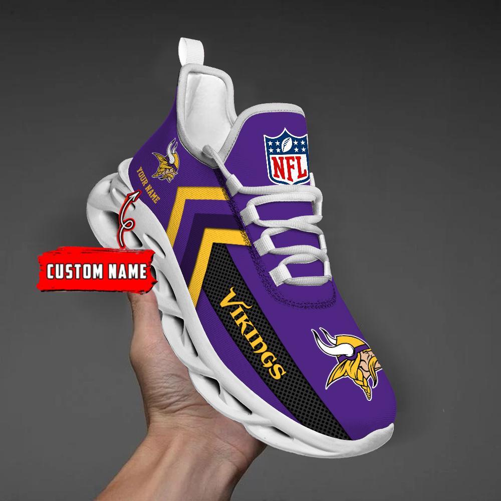 Minnesota Vikings Black Max Soul Shoes 2026 Versions Custom Name 638
