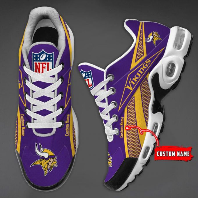 minnesota vikings custom name shoes air cushion sneakers 2875 zspc9