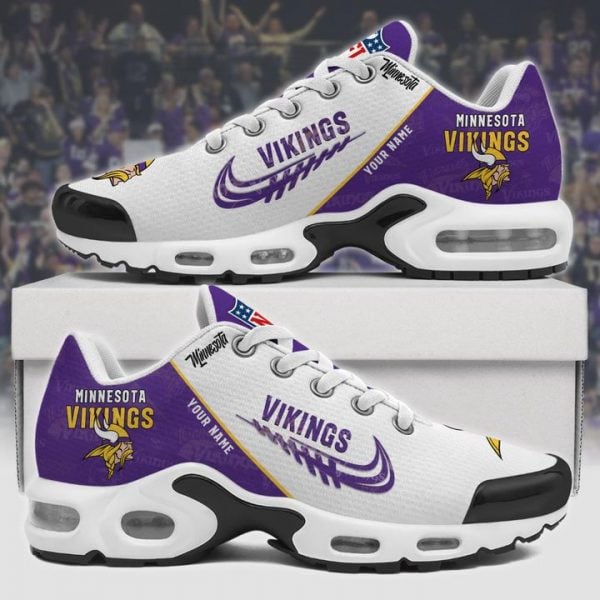 minnesota vikings personalized name team mix colors wing logo tn air max shoes air cushion sneakers 3934 ynagd