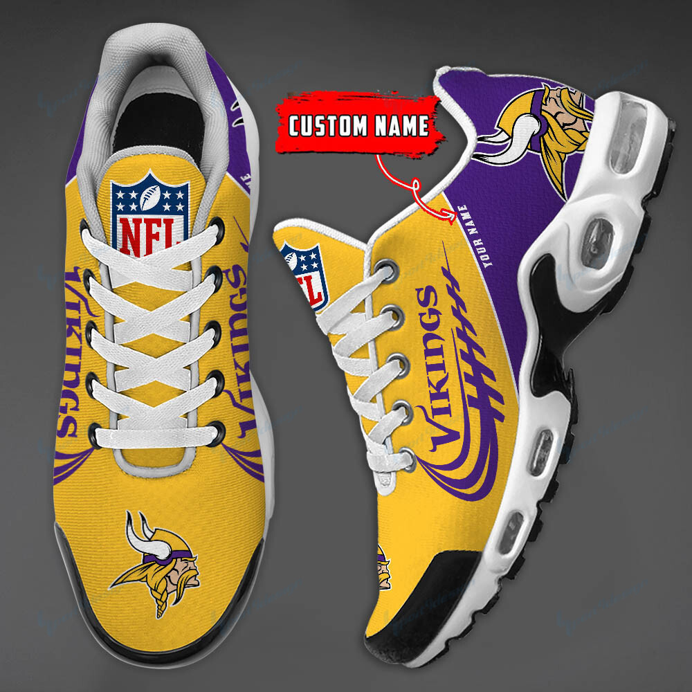 minnesota vikings personalized plus air max sneaker shoes 2049 qagp7