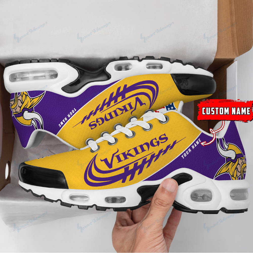 minnesota vikings personalized plus air max sneaker shoes 8993 bu9tg