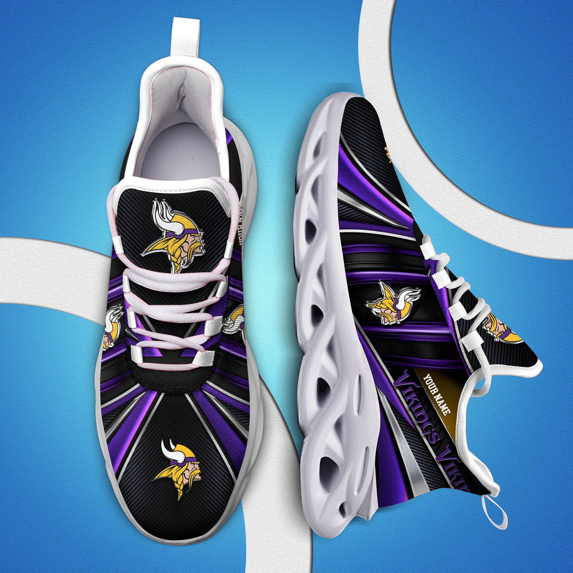 minnesota vikings white c sneakers 2026 version personalized your name sport team sneakers sport gifts ph892 7981 g83hh