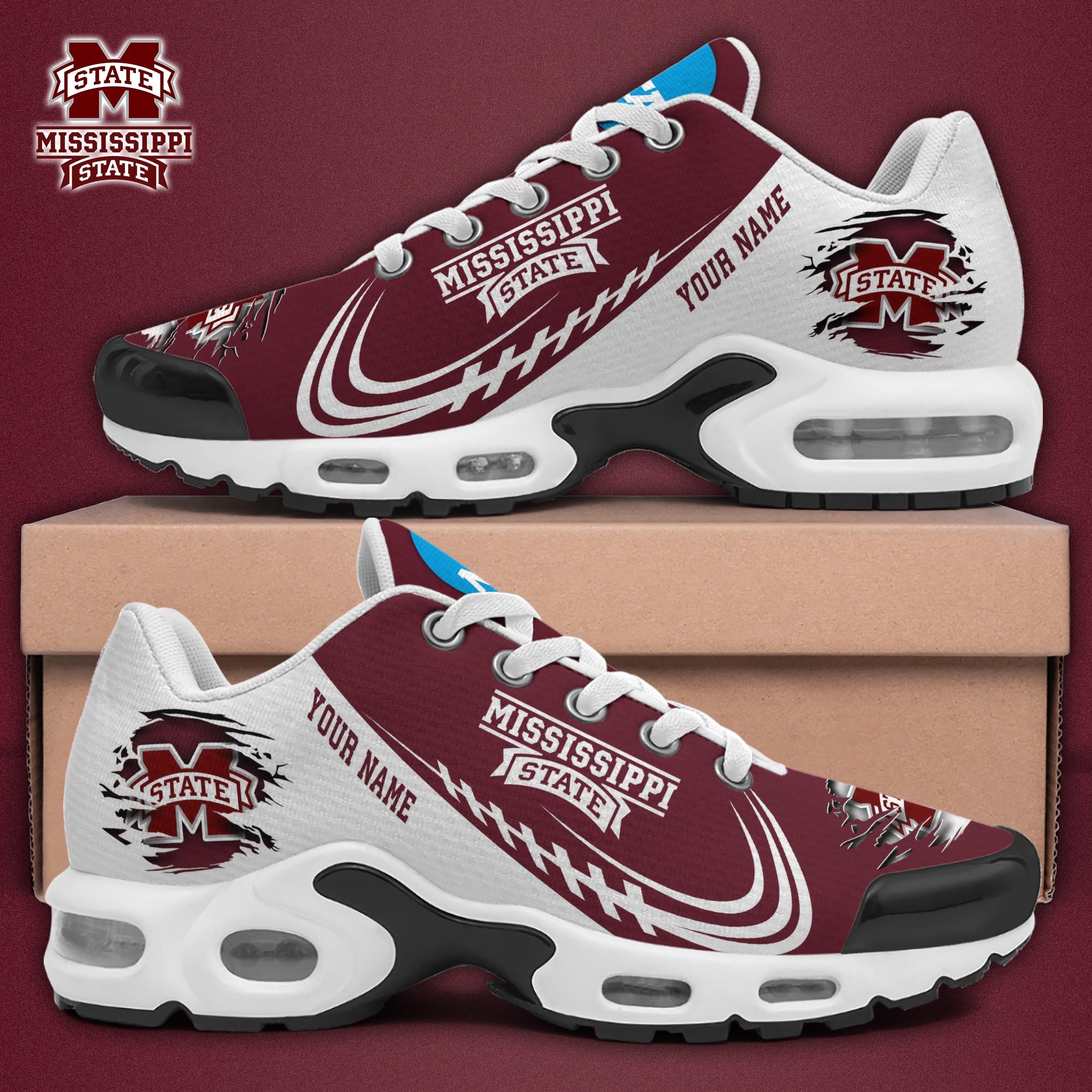 mississippi state bulldogs tn shoes 2026 version custom name 7247 wimqw