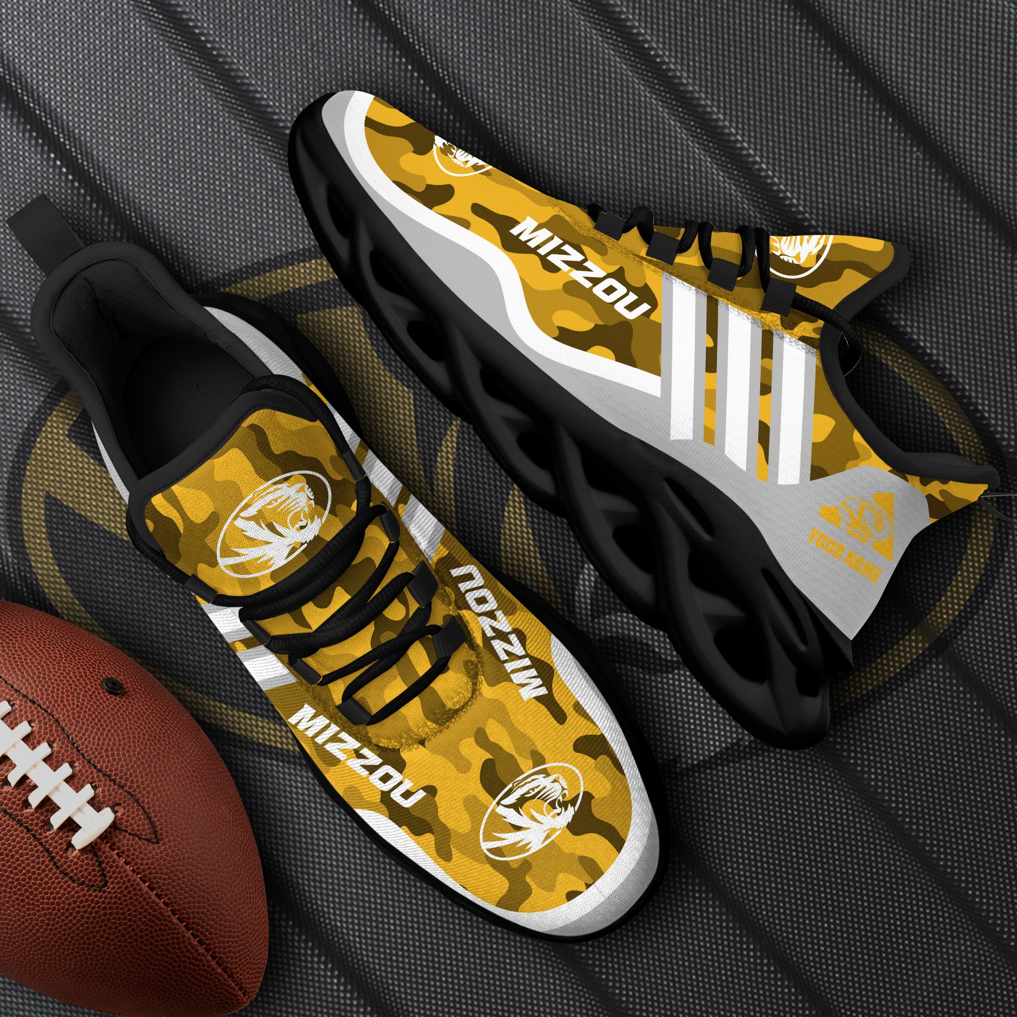 Missouri Tigers Black Max Soul Shoes 2026 Versions Custom Name 466