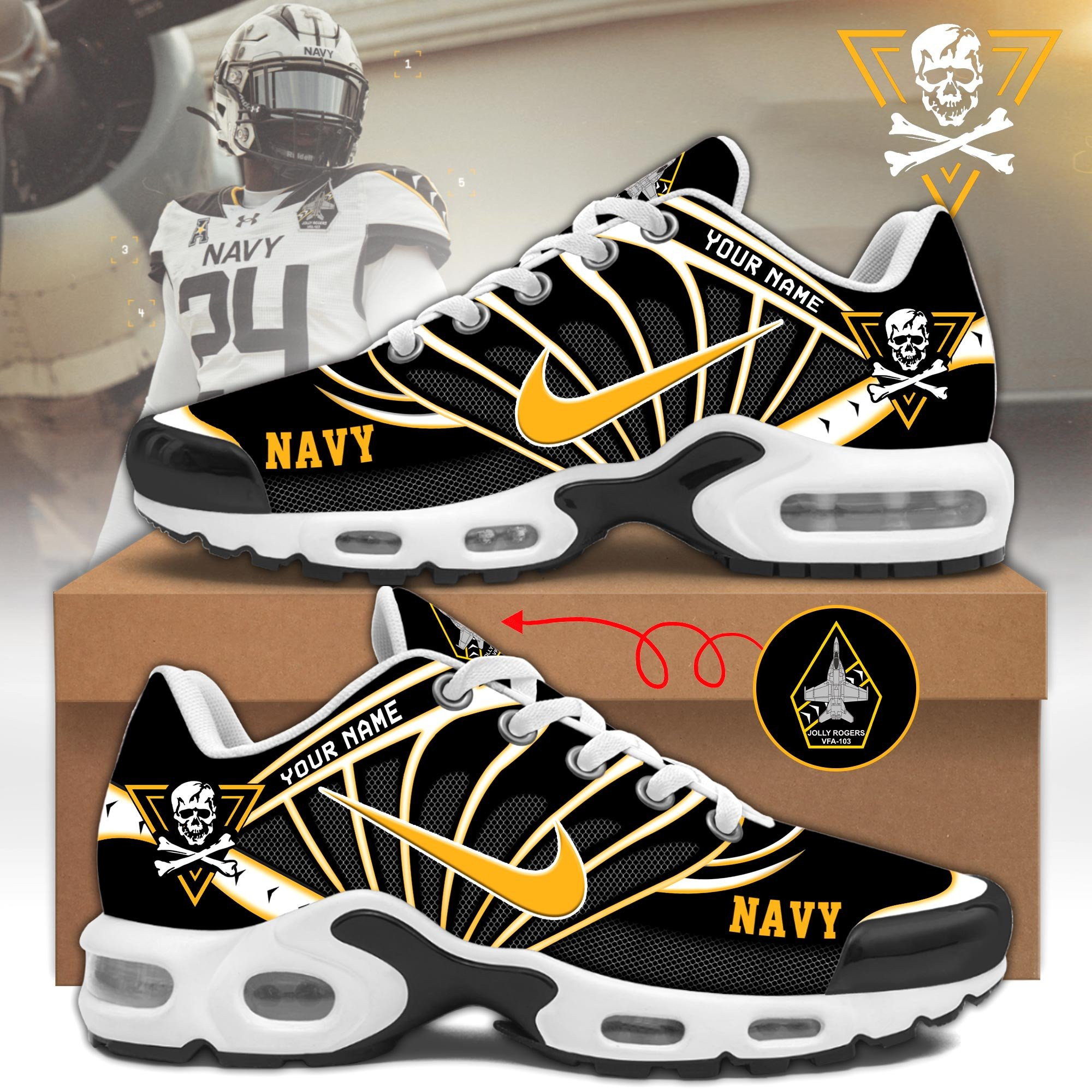navy midshipmen tn air max plus shoes sneakers for men and women 4347 auy7s