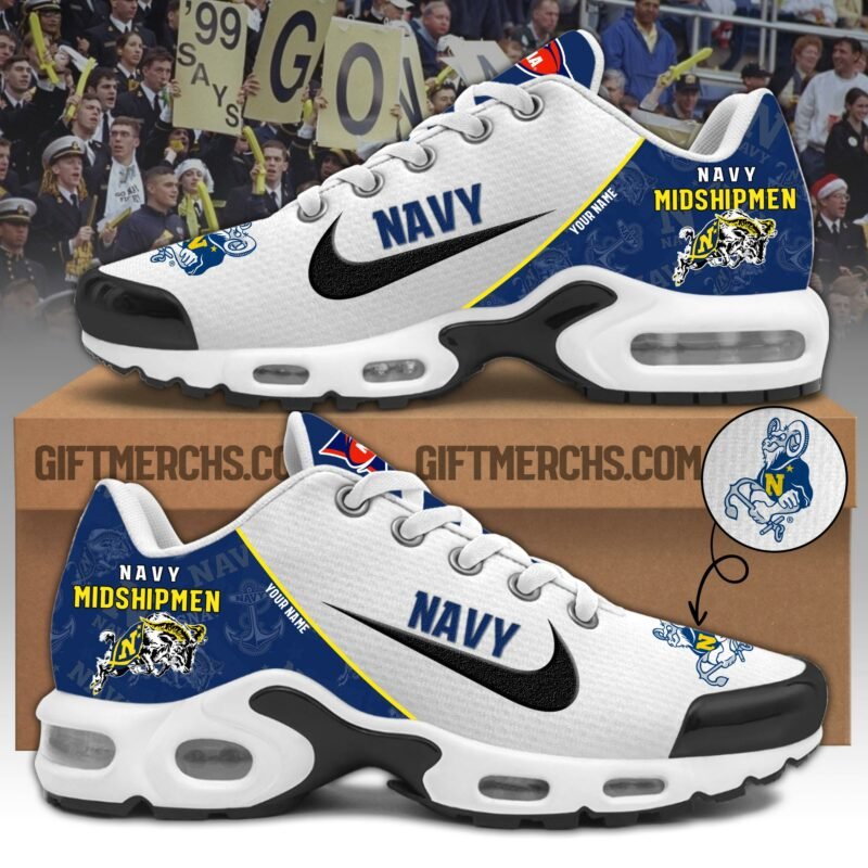 navy midshipmen tn shoes 2026 version custom name shoes for sport fan sport gifts ph270 5985 rtcym