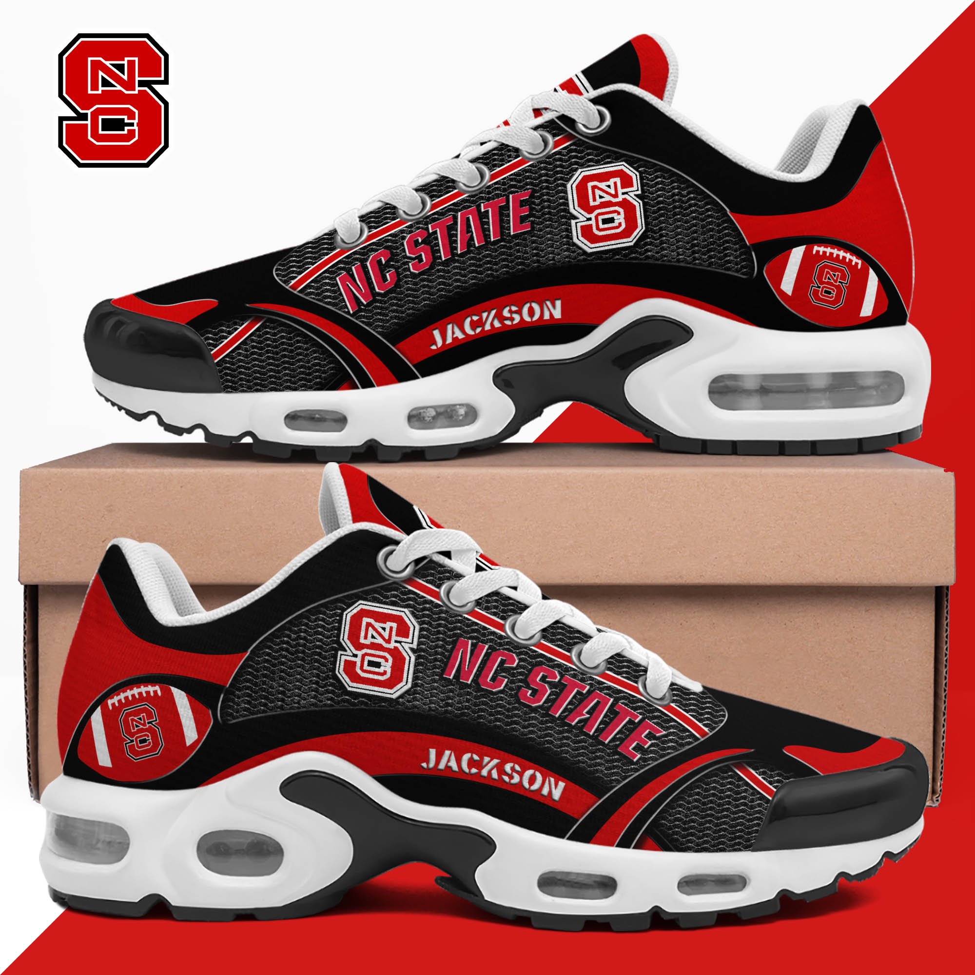NC State Wolfpack Team TN Shoes 2026 Version Custom Name 889
