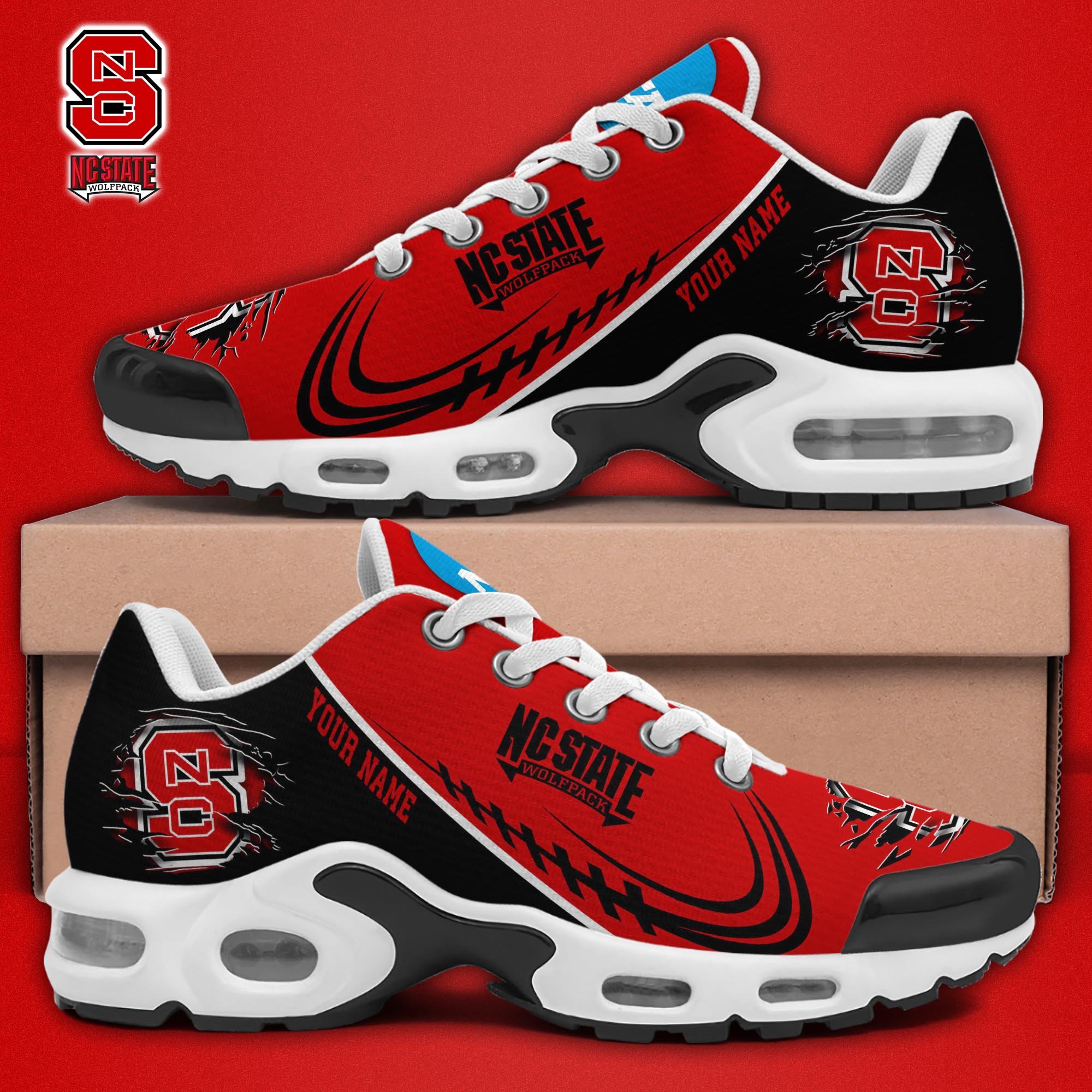 nc state wolfpack tn shoes 2026 version custom name 2019 qooai