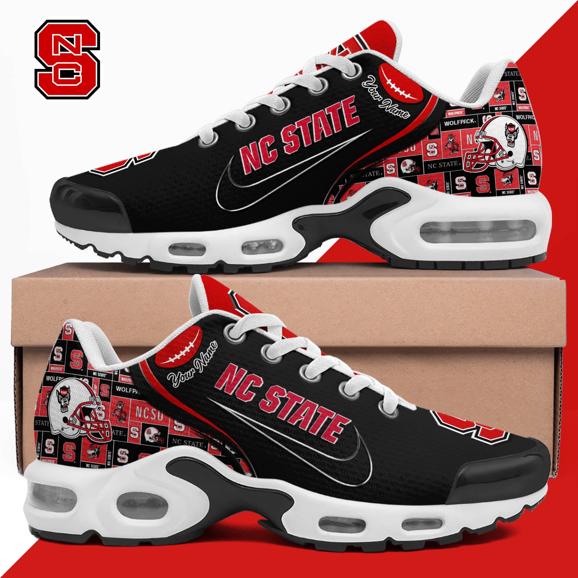 nc state wolfpack tn shoes 2026 version custom your name 499 1449