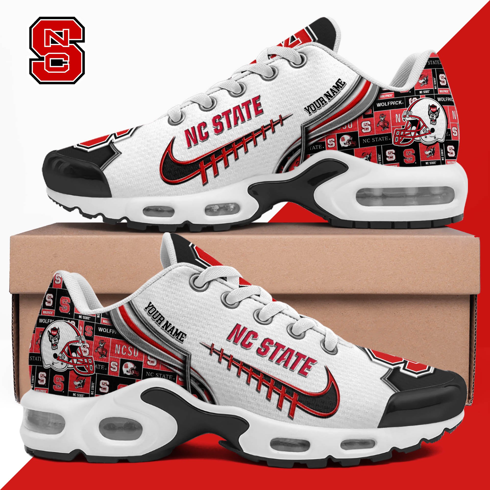 NC State Wolfpack TN Shoes 2026 Version Custom Your Name 642