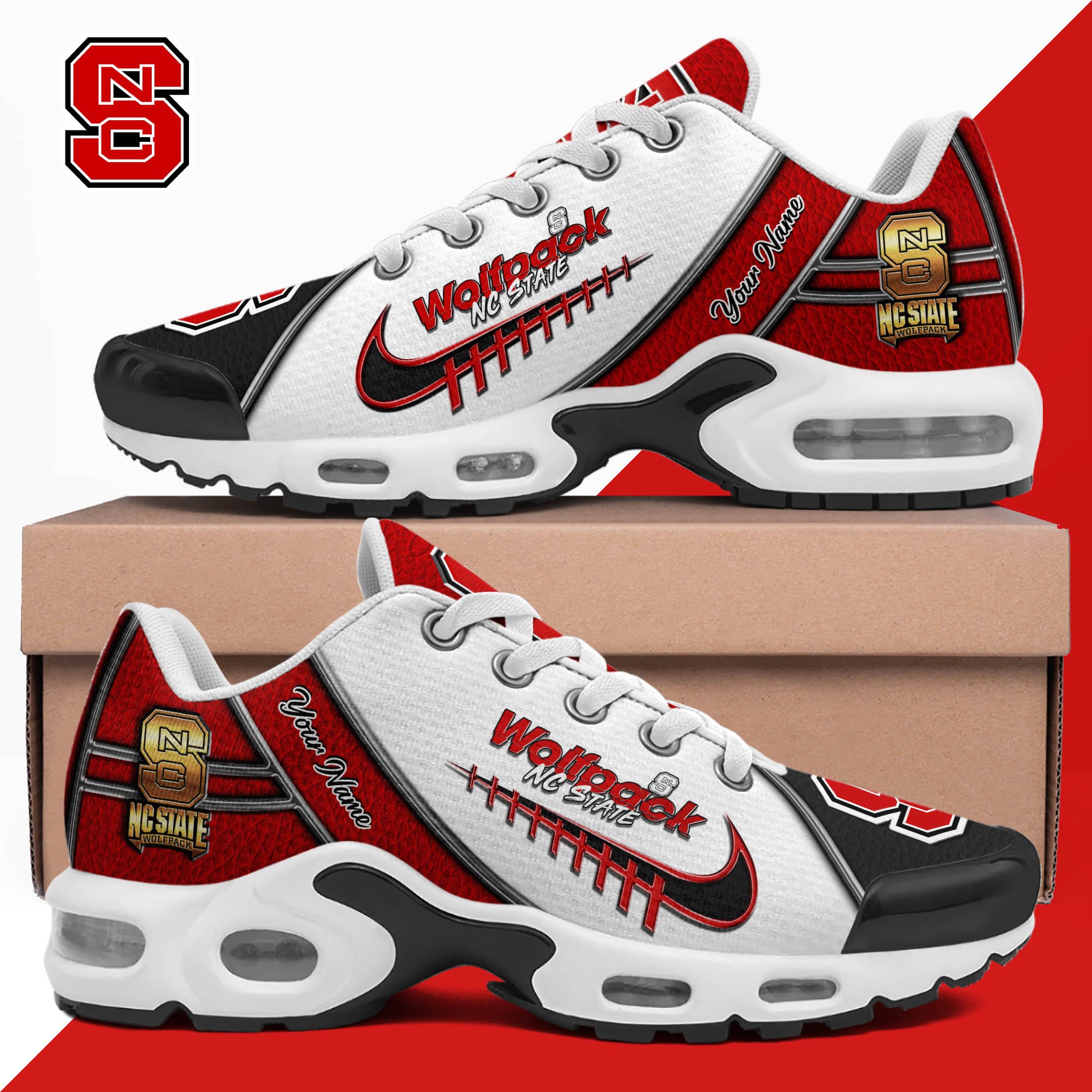 NC State Wolfpack TN Shoes 2026 Version Custom Your Name, Football Team Shoes 516