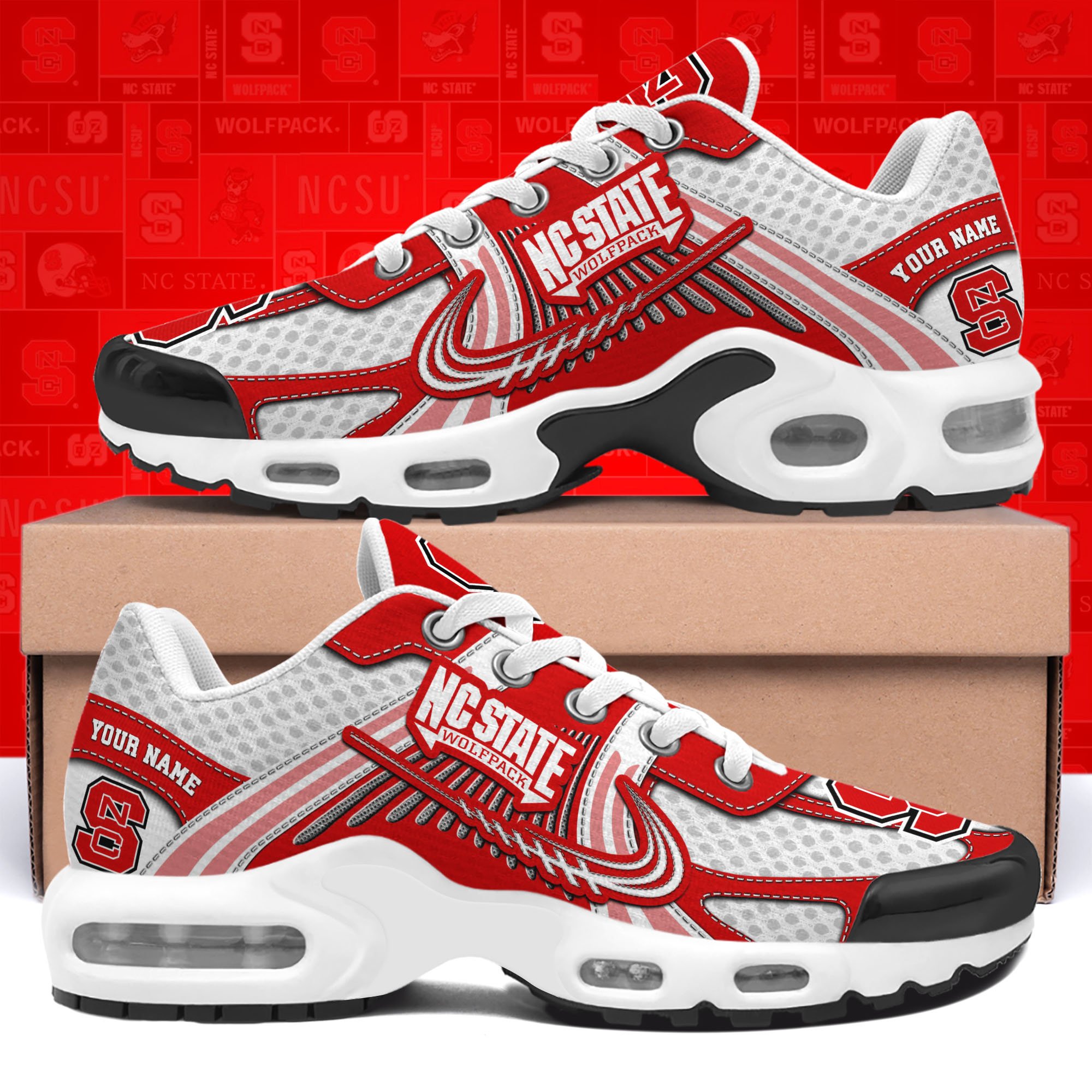 NC State Wolfpack TN Shoes Custom Your Name, Sport Shoes 
