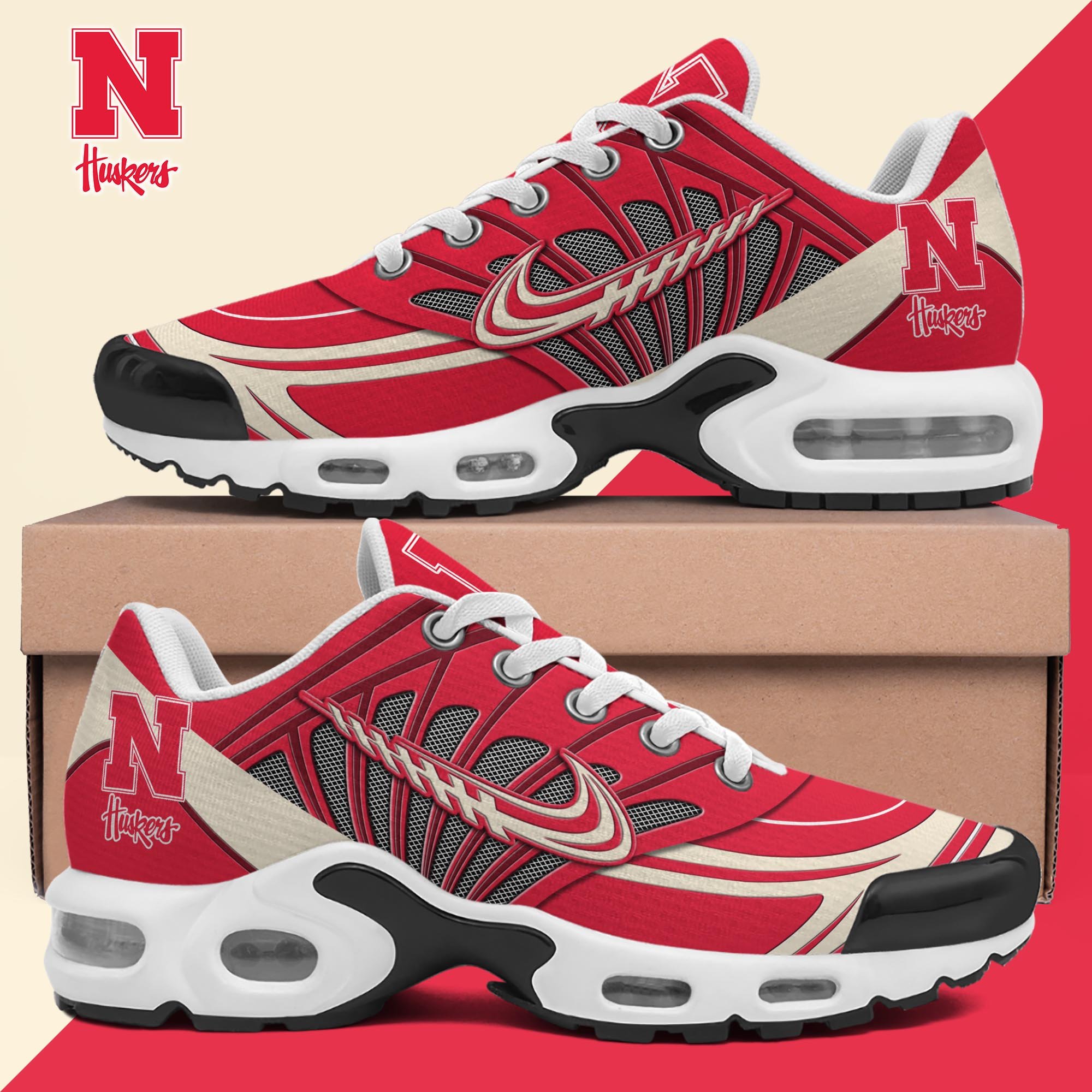 nebraska cornhuskers tn shoes 2026 version custom name 135 3703