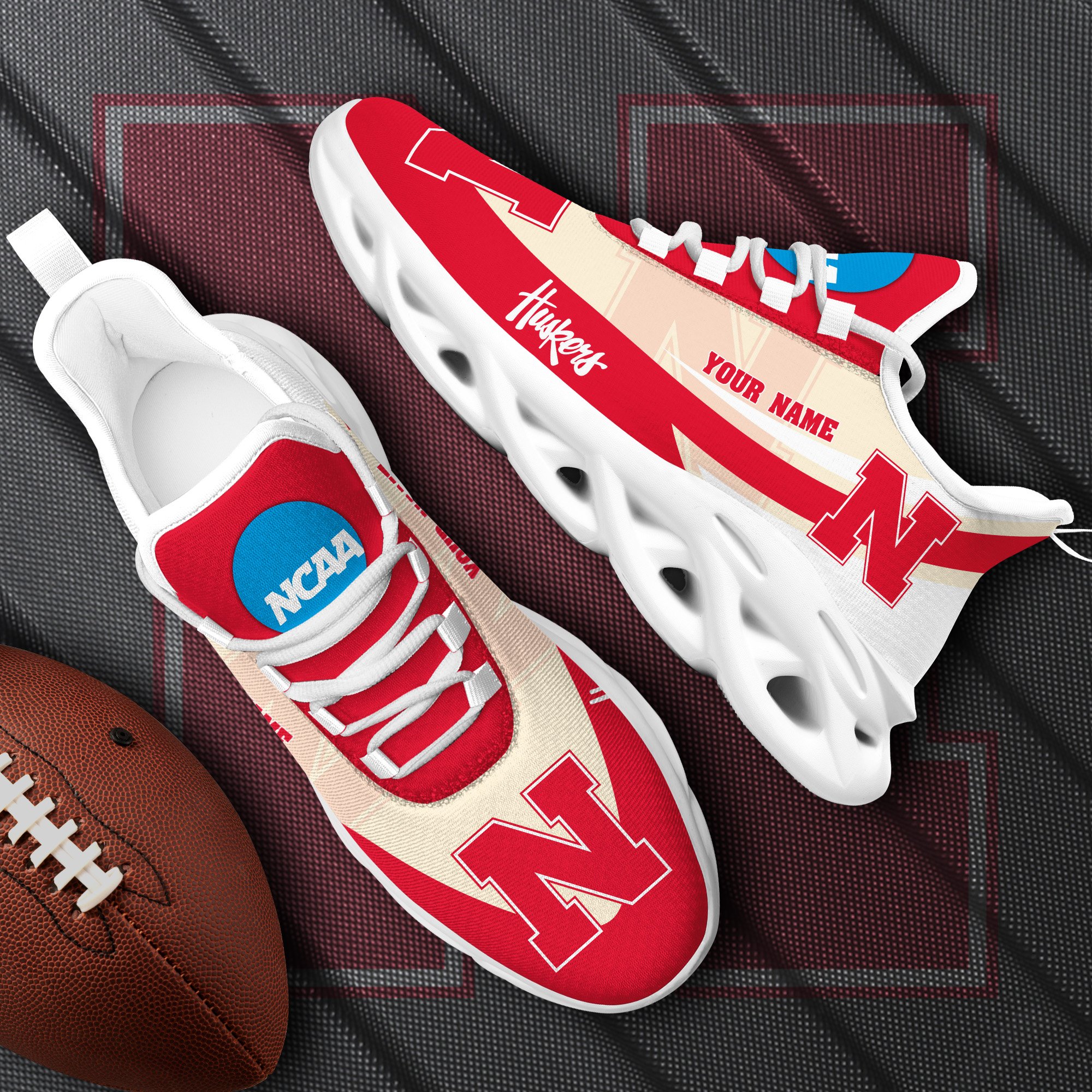 nebraska cornhuskers white max soul shoes 2026 versions custom your name sports gift for fan ph019 8921 0czho