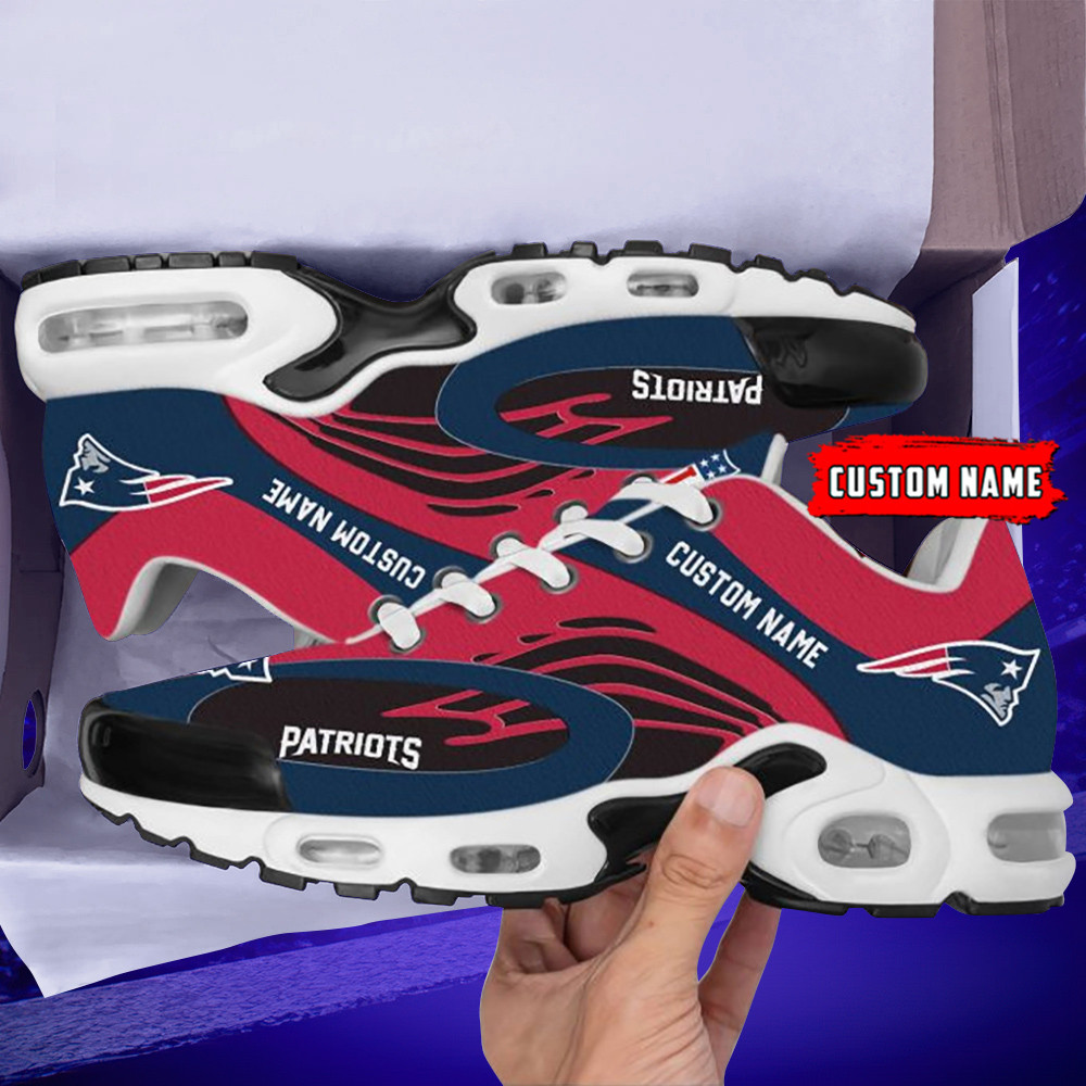 new england patriots custom name rednavy air max shoes air cushion sneakers 5241