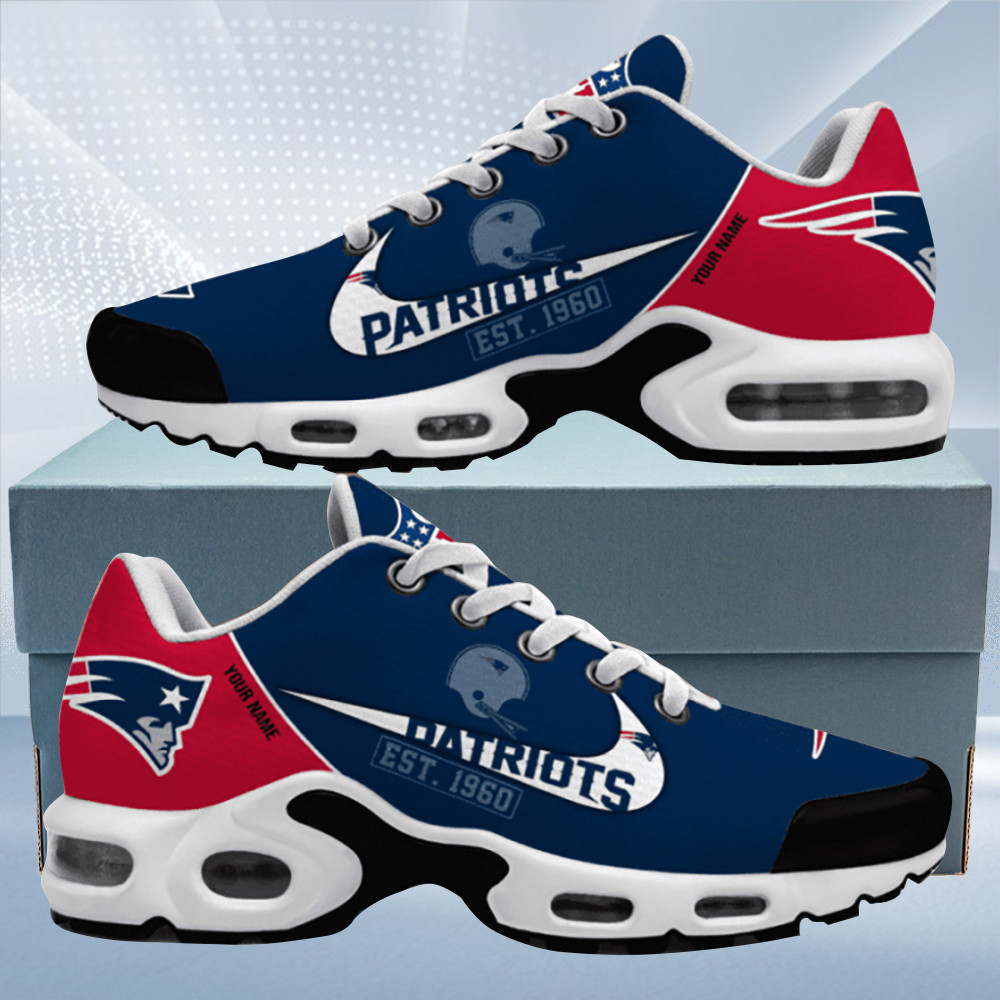 new england patriots est. custom name air max shoes air cushion sneakers 5492 6q131