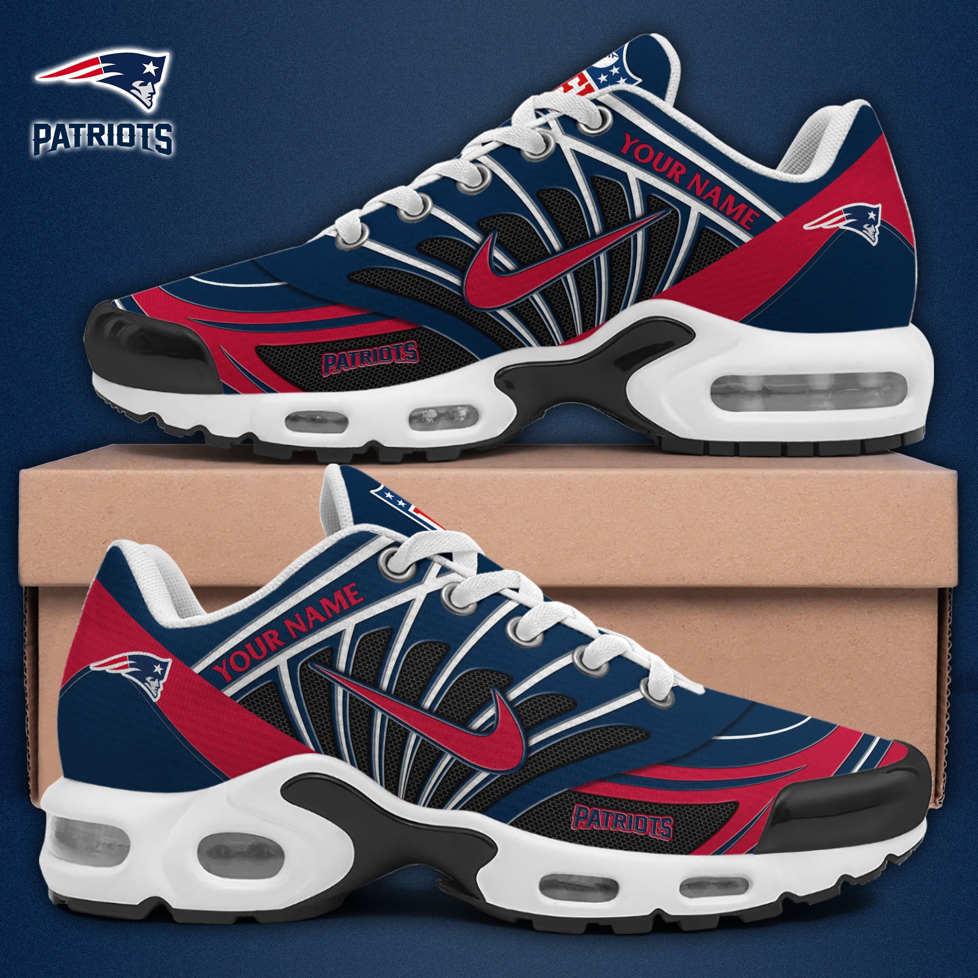 new england patriots tn shoes 2026 versions custom your name 921 1919 v8sbd