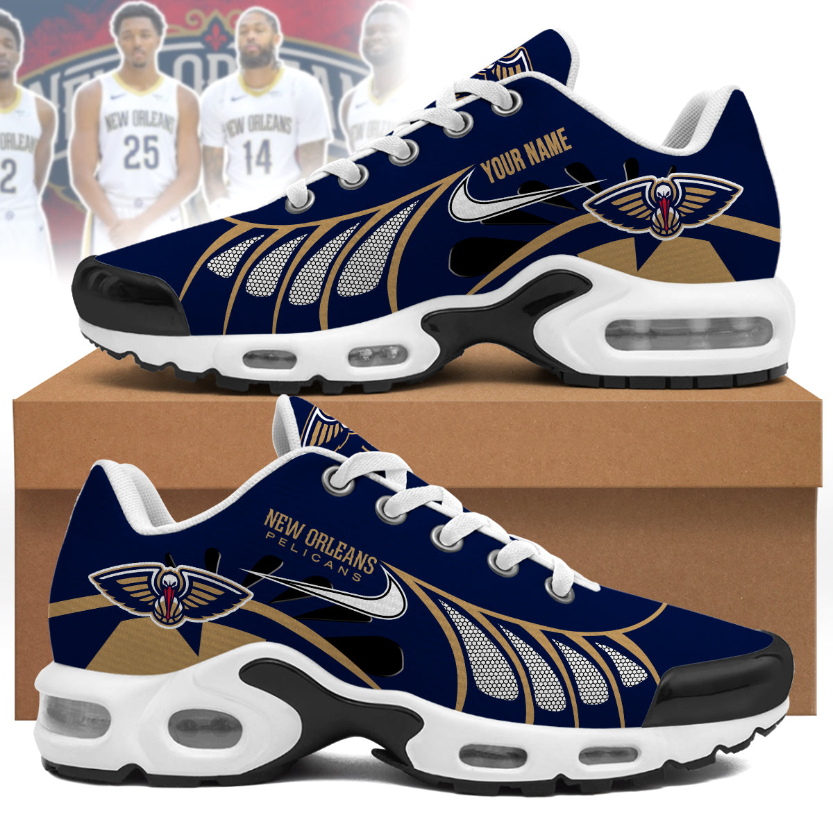 New Orleans Pelicans Personalized Air Max Shoes 