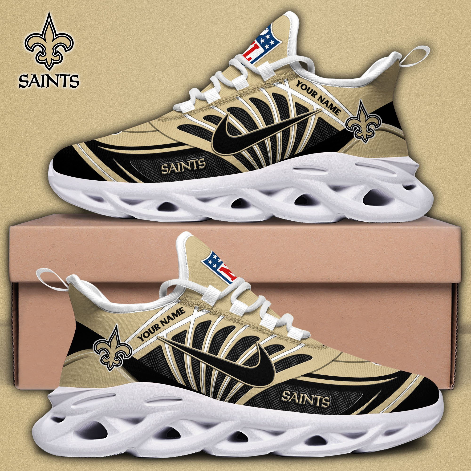 new orleans saints black max soul shoes 2026 versions custom name 898 9166 wzjth
