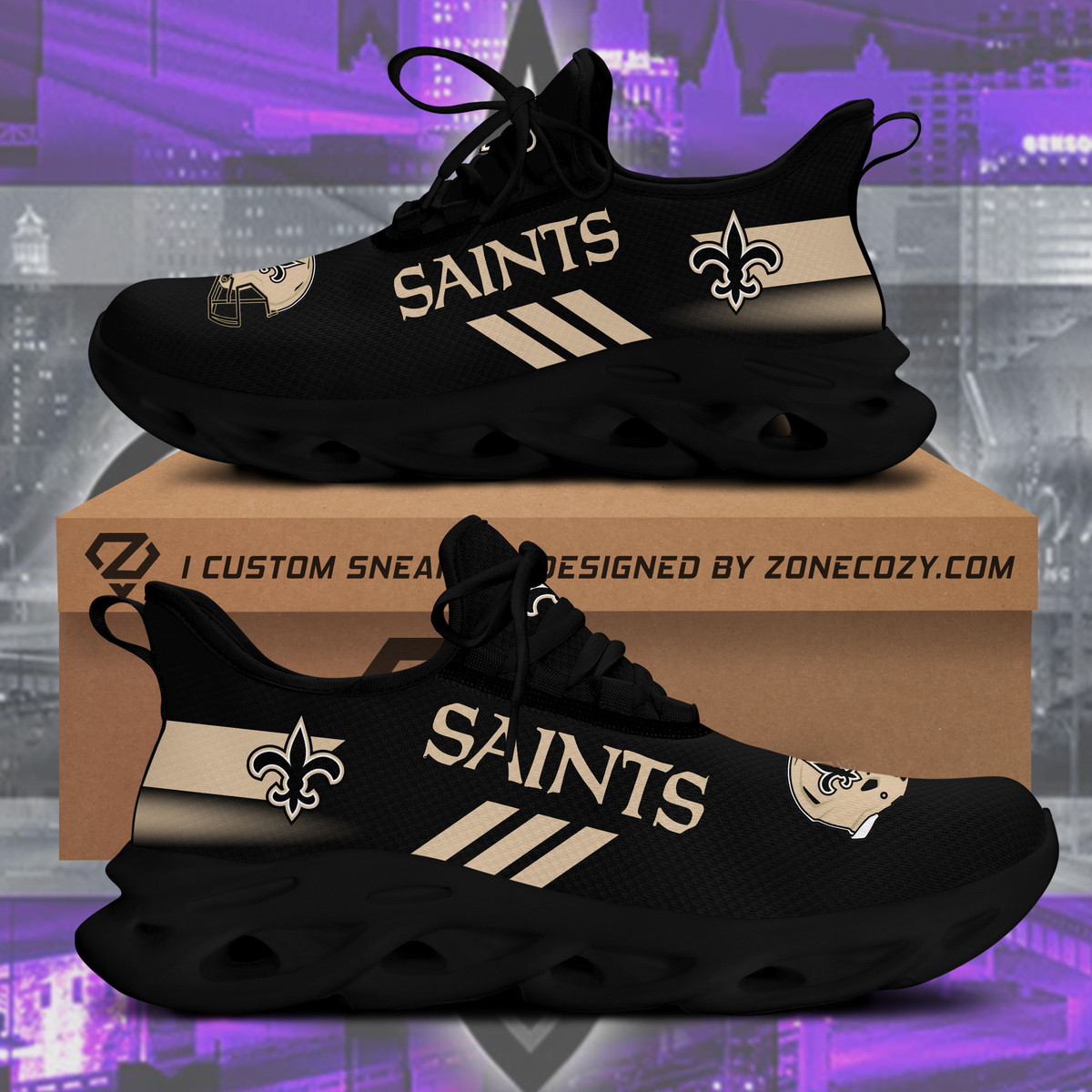 New Orleans Saints Clunky Custom Sneaker Q300302