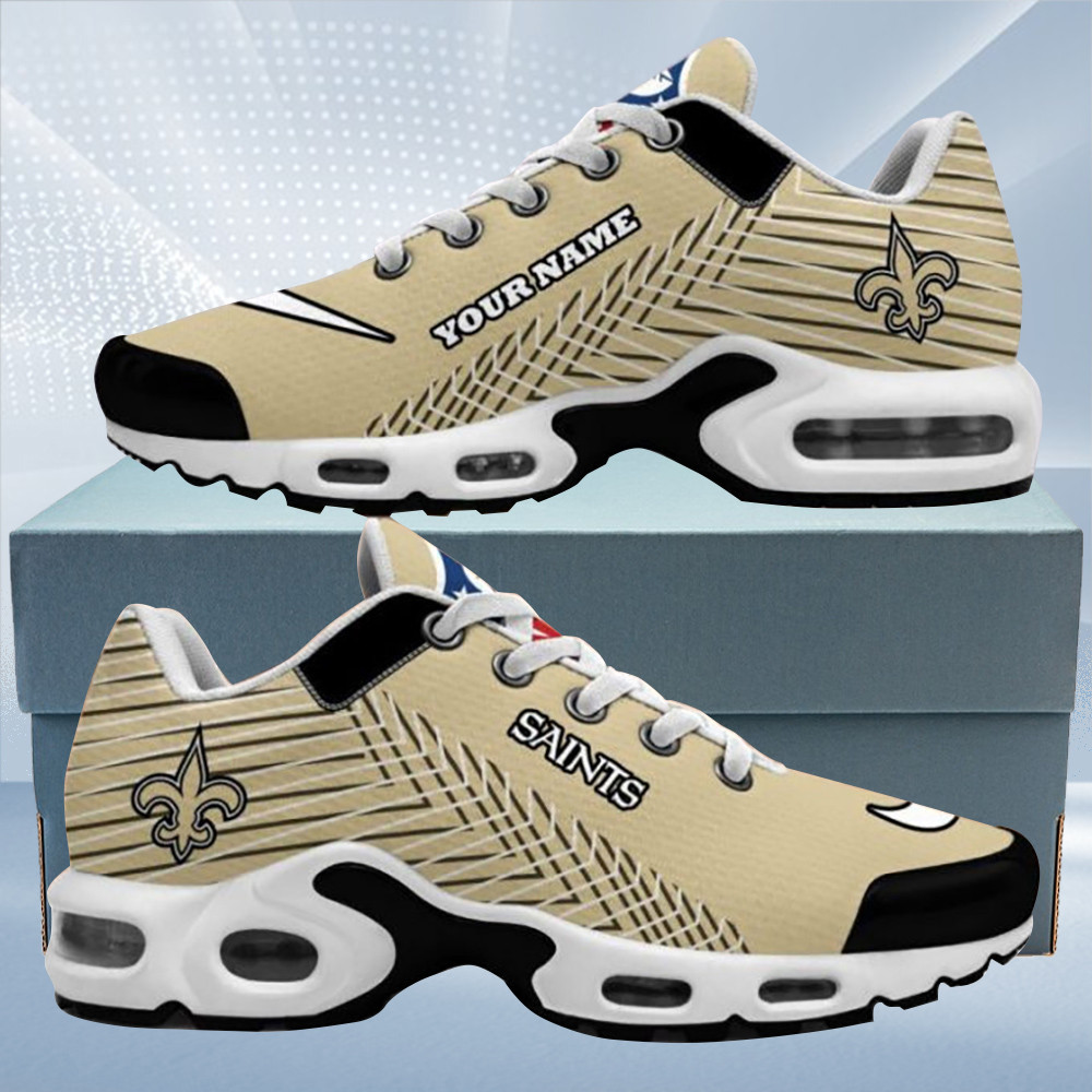 new orleans saints custom name cream air max shoes air cushion sneakers 4315 yywru