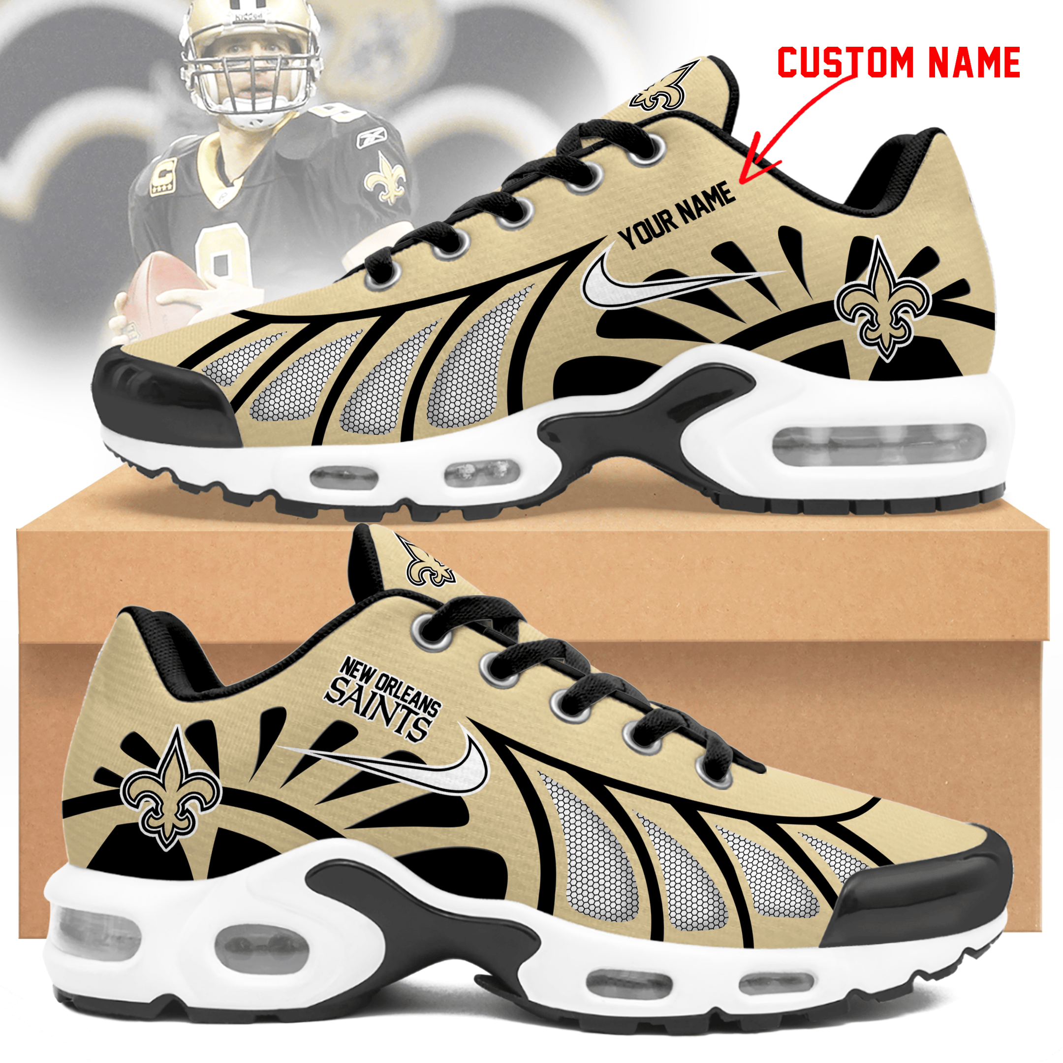 new orleans saints personalized air max shoes td 050625 5999
