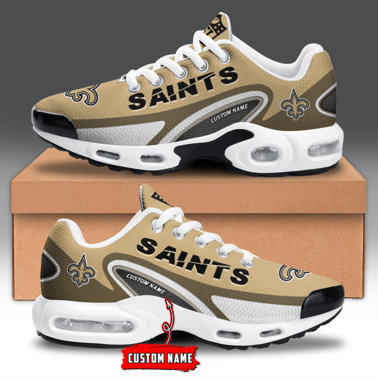 new orleans saints personalized name team logo mix colors oval line tn shoes air cushion sneakers 6080